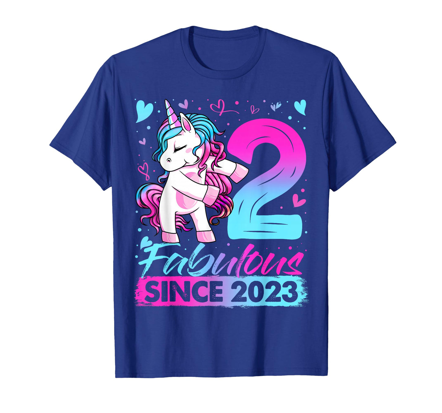 2 Year Old Unicorn Gifts For Girls 2nd Birthday Girl Party T-Shirt