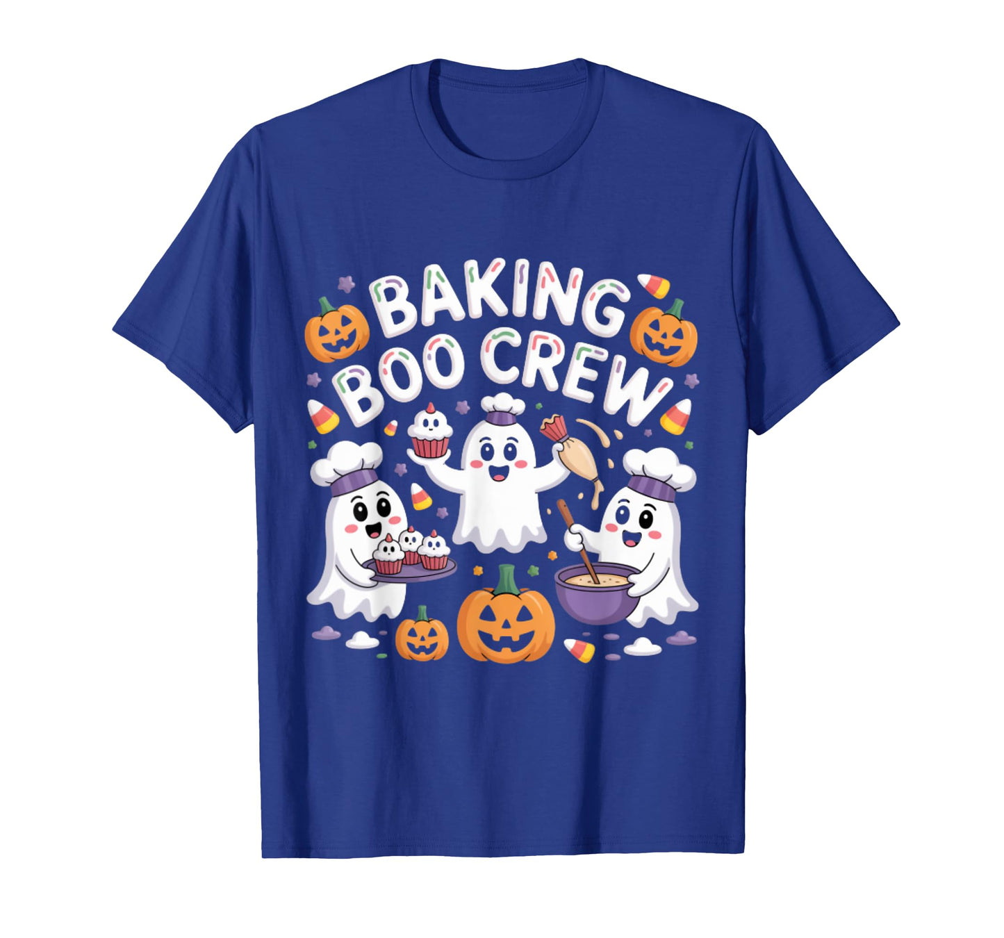 Baking Boo Crew Cute Halloween Ghost Cupcake Pumpkin T-Shirt