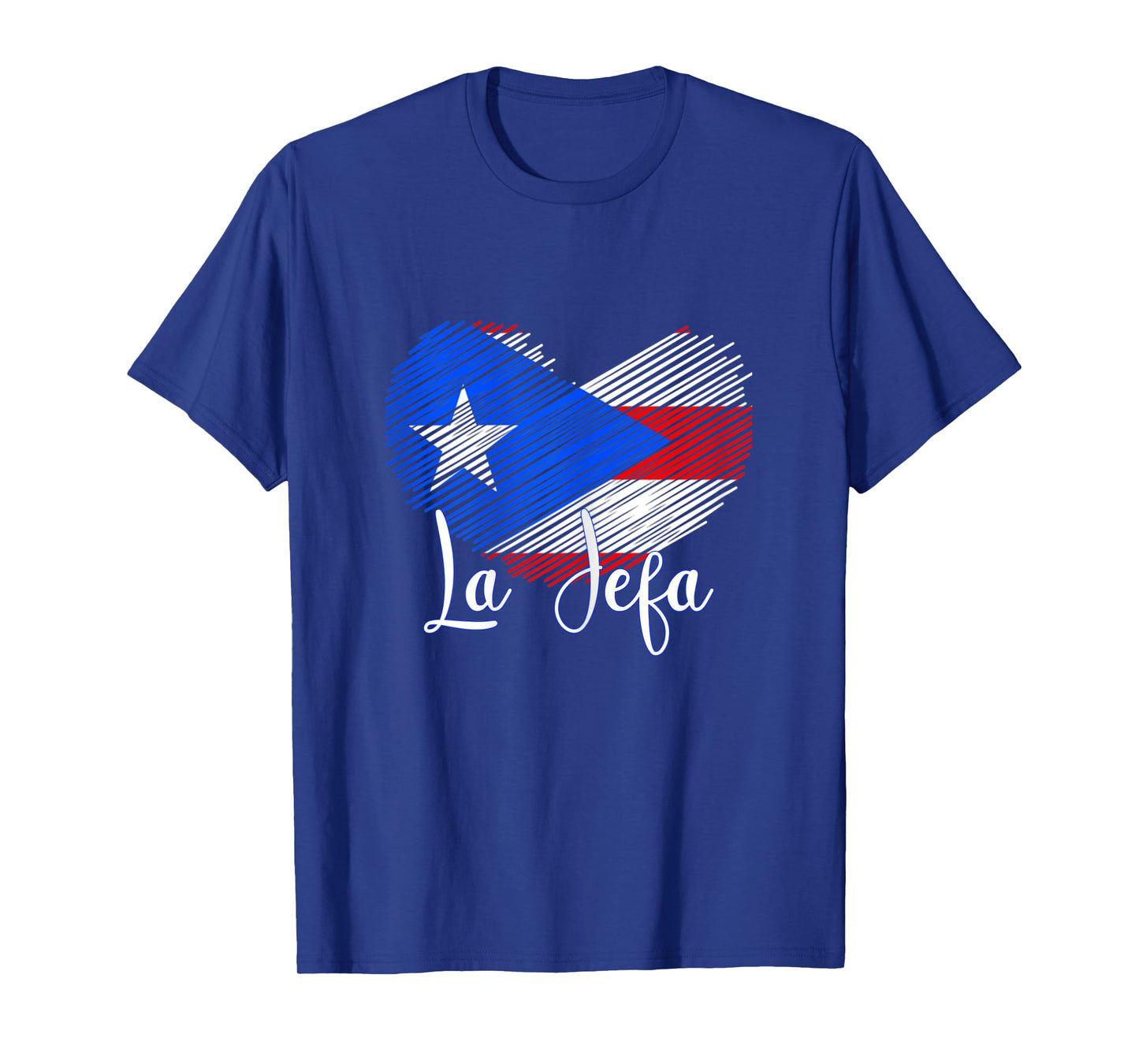 Boricua Jefa Puerto Rico Heart Flag Boricua Mom mothers day T-Shirt