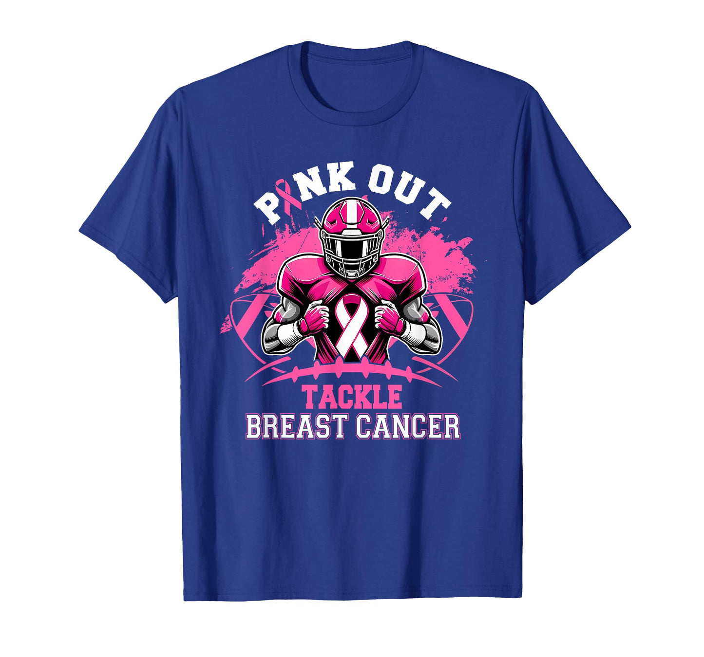 Tackle Breast Cancer Football Pink Out American Football Mom T-Shirt
