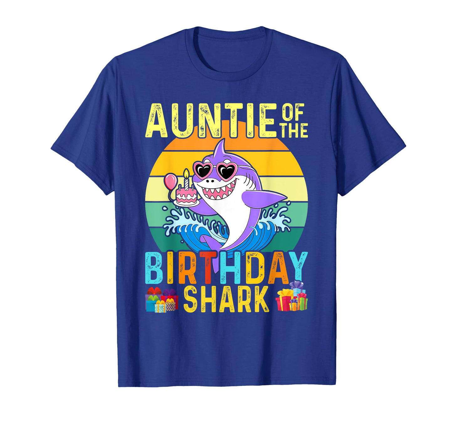 Auntie of The Shark Birthday Aunt Matching Family T-Shirt