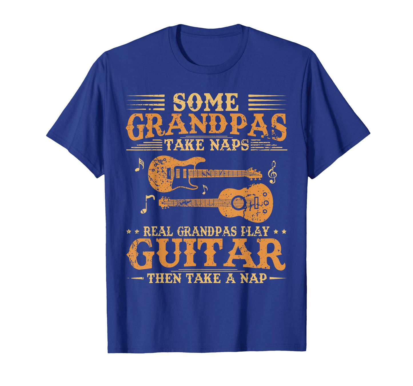 Real Grandpas Play Guitar Then Take Nap Funny Guitarist T-Shirt