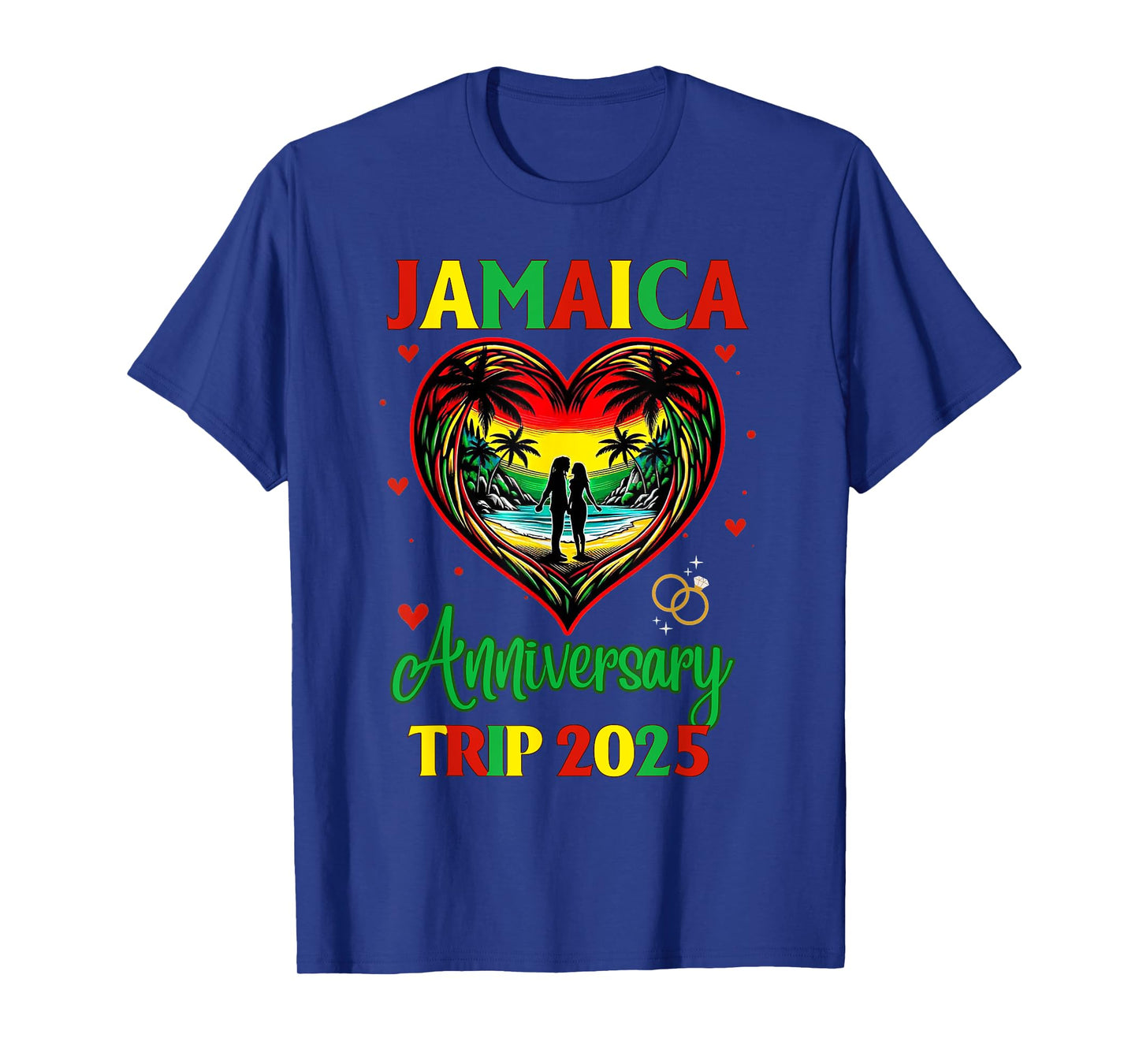 Jamaica Anniversary Trip 2025 Couple Matching Vacation T-Shirt