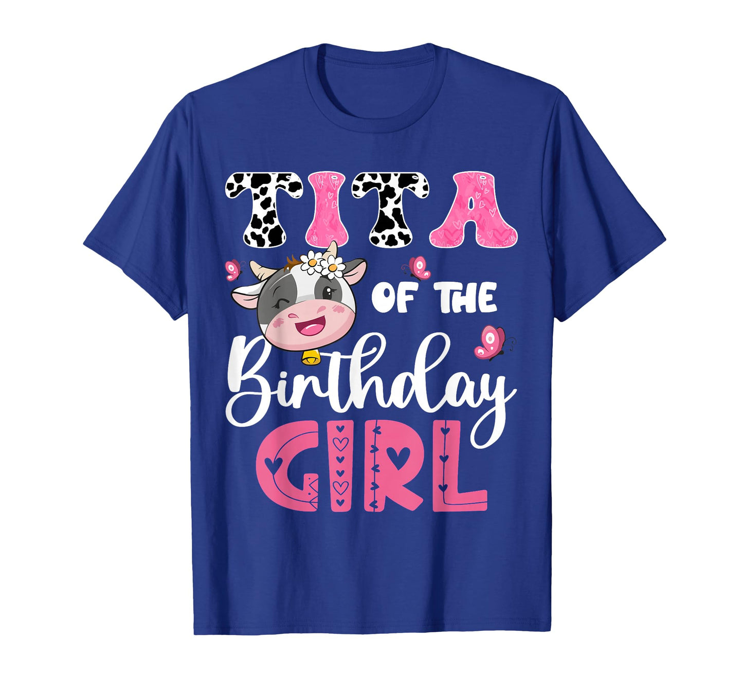 Tita Of The Birthday Girl Farm Cow 1St Birthday Party T-Shirt