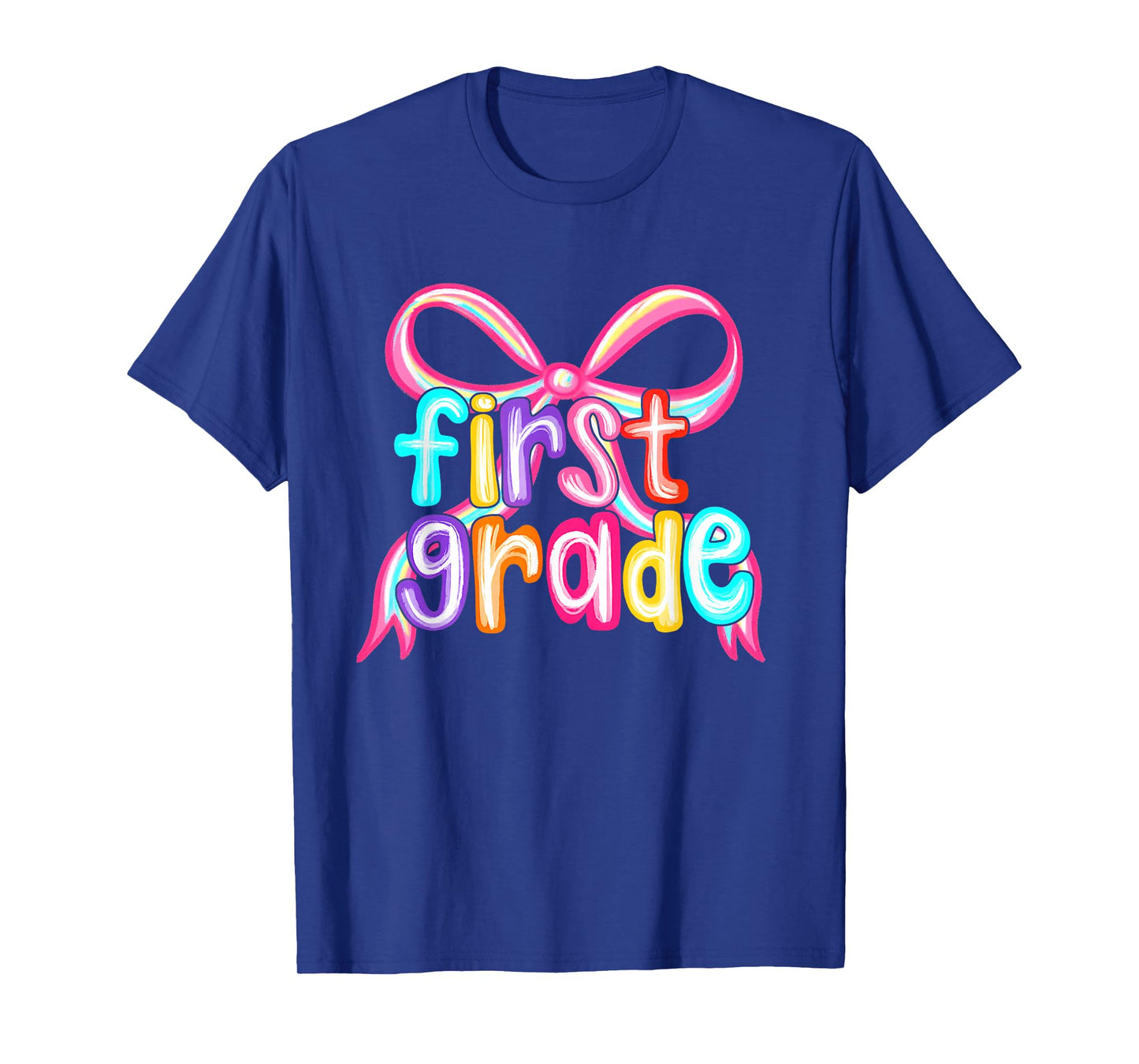 Preppy Back To School 1st Grade Coquette Bow Girls Kids T-Shirt