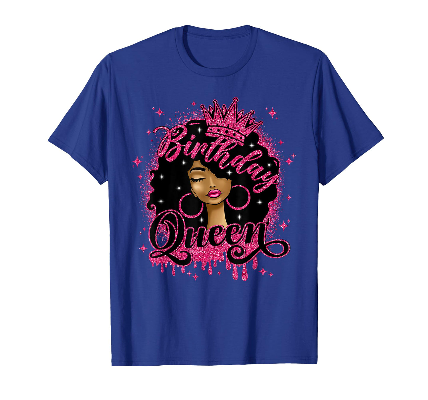 Birthday Queen Cute Curly Afro Black Women It's My Birthday T-Shirt