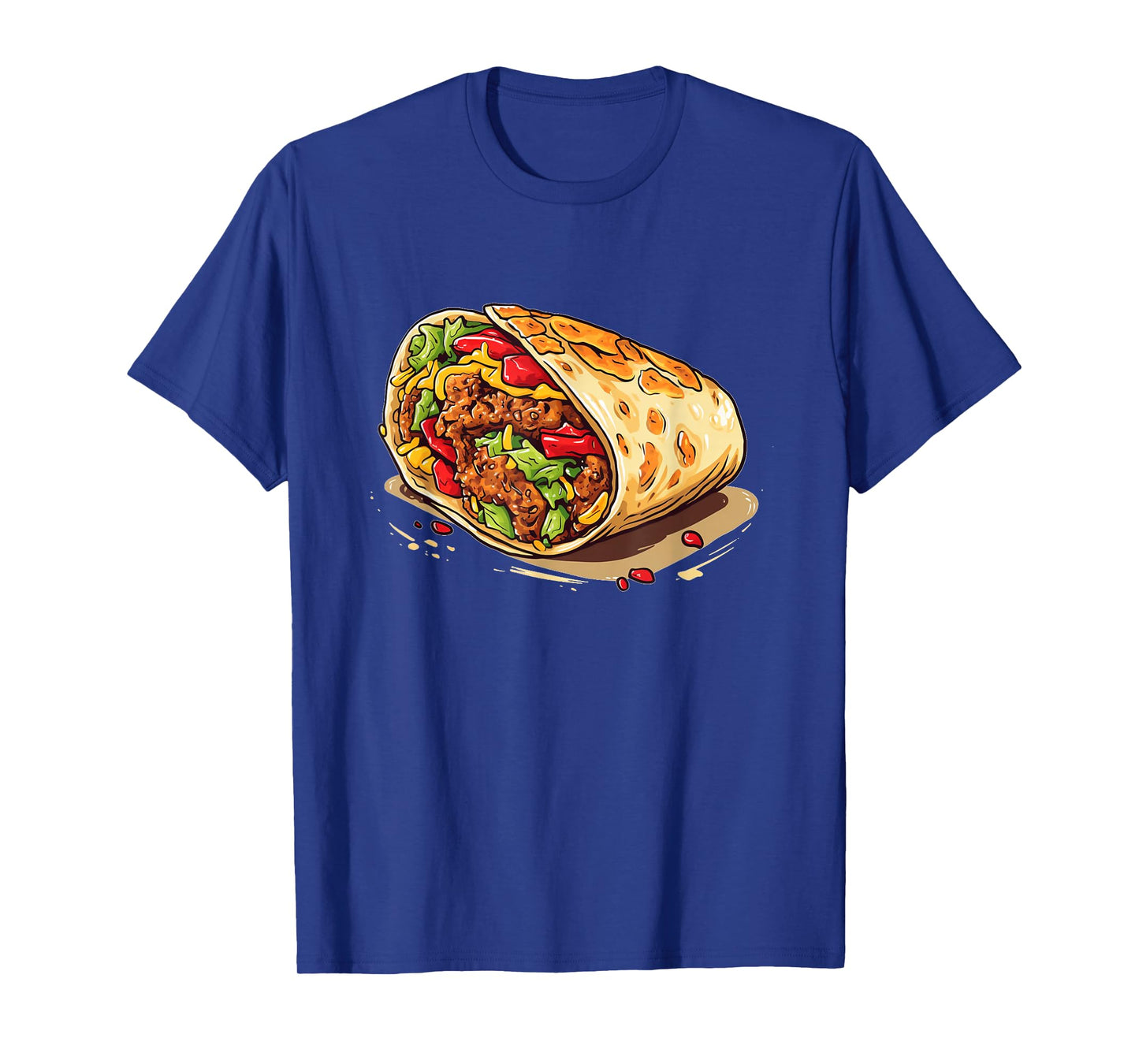 Burrito with Vegetable and Beef for Mexican Food Lovers T-Shirt