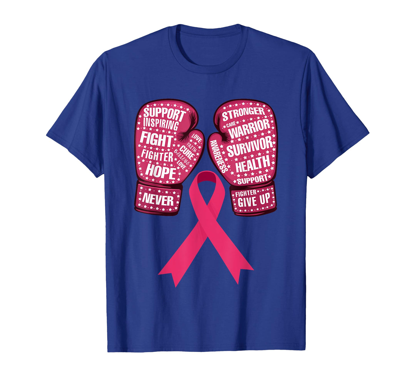 Pink Ribbon Breast Cancer Awareness Boxing Glove T-Shirt