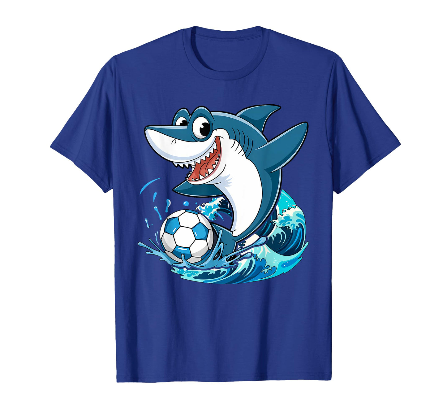 Soccer Shark Playing Ball Cool Animal Sports Lovers T-Shirt