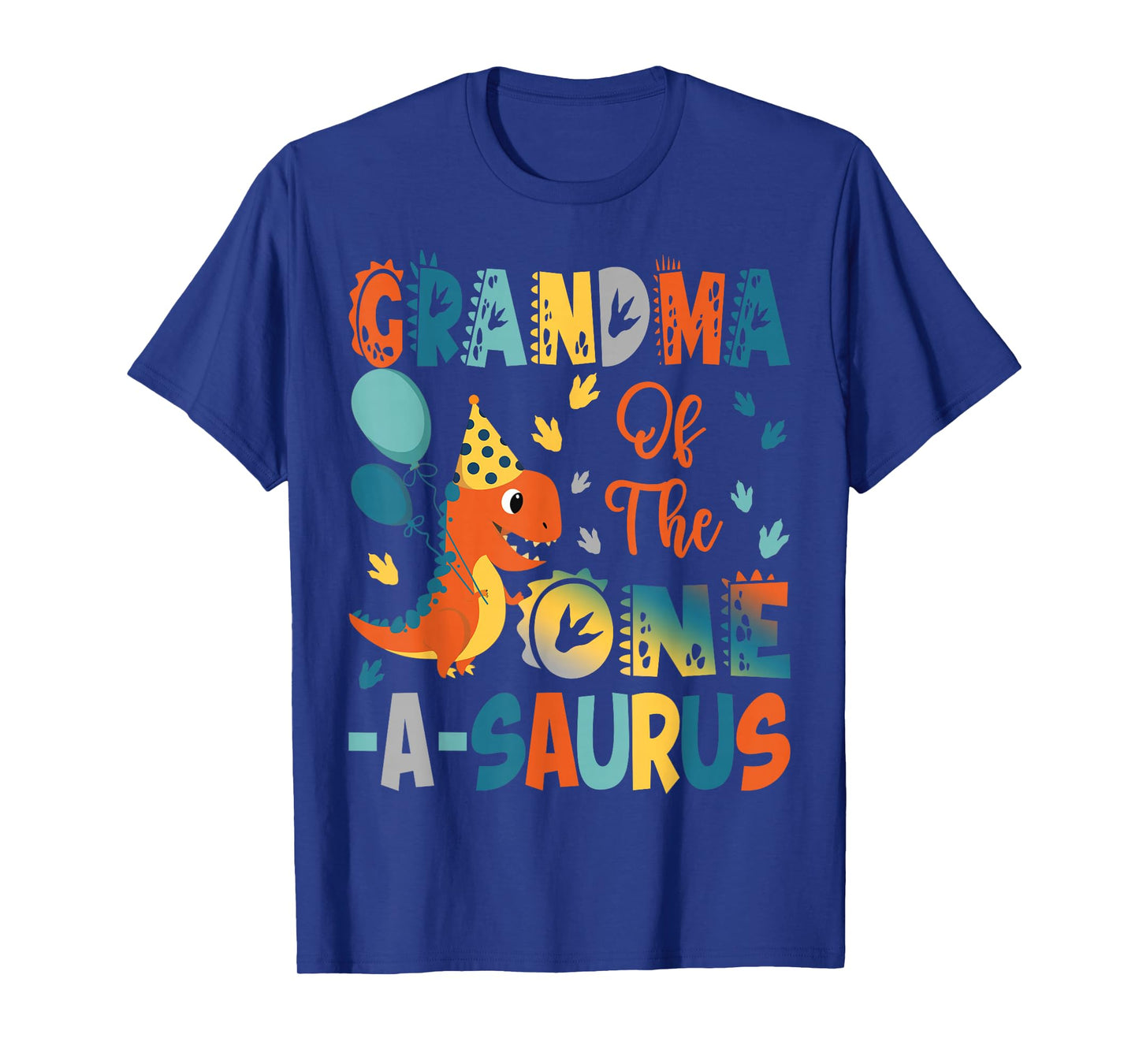 Grandma Of The One-A-Saurus 2Nd Birthday Dinosaur Party T-Shirt