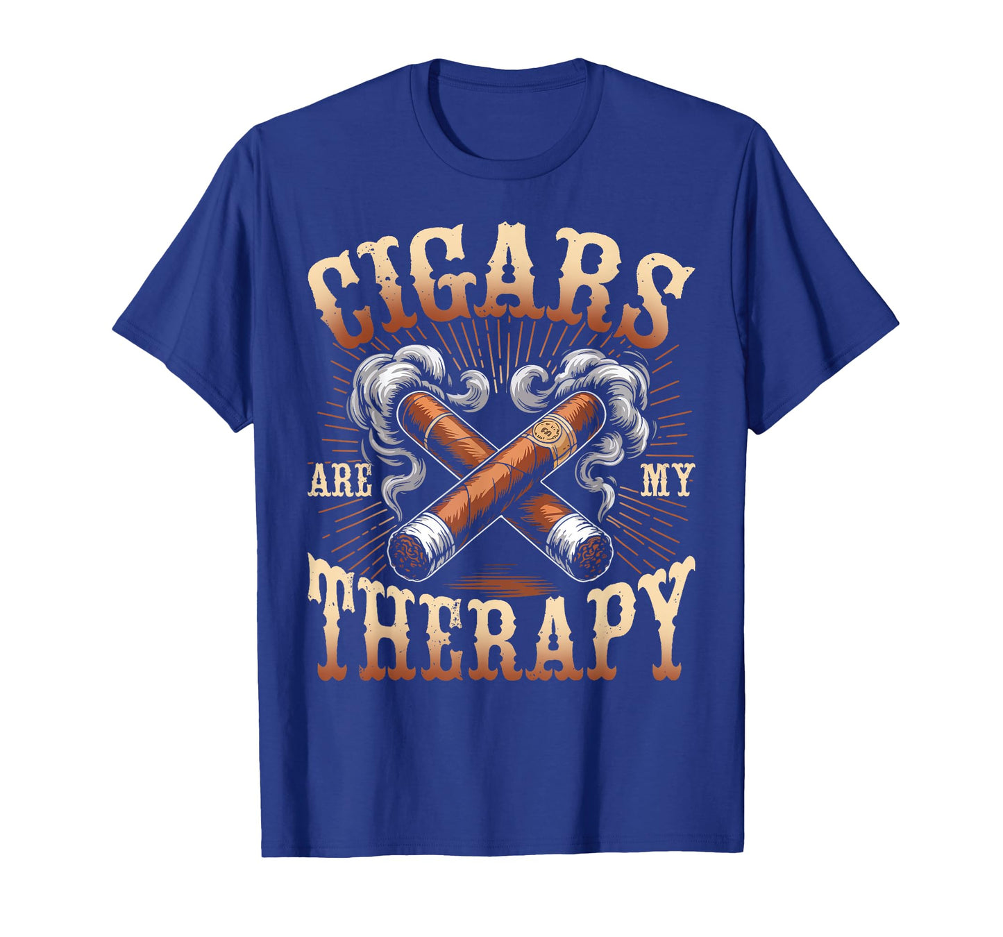 Cigar Smoker Cigars Are My Therapy Funny Cigar Lover T-Shirt
