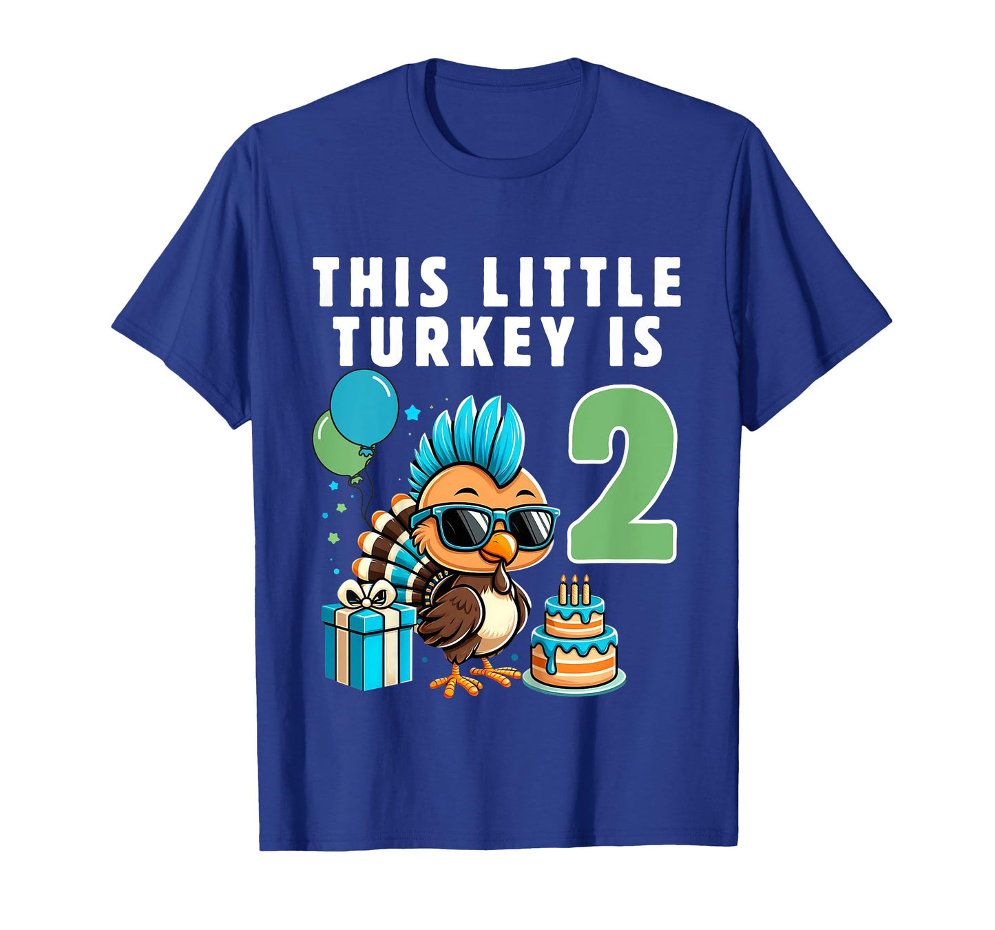 Kids This Little Turkey is 2, Boys 2nd Birthday Kids Thanksgiving T-Shirt