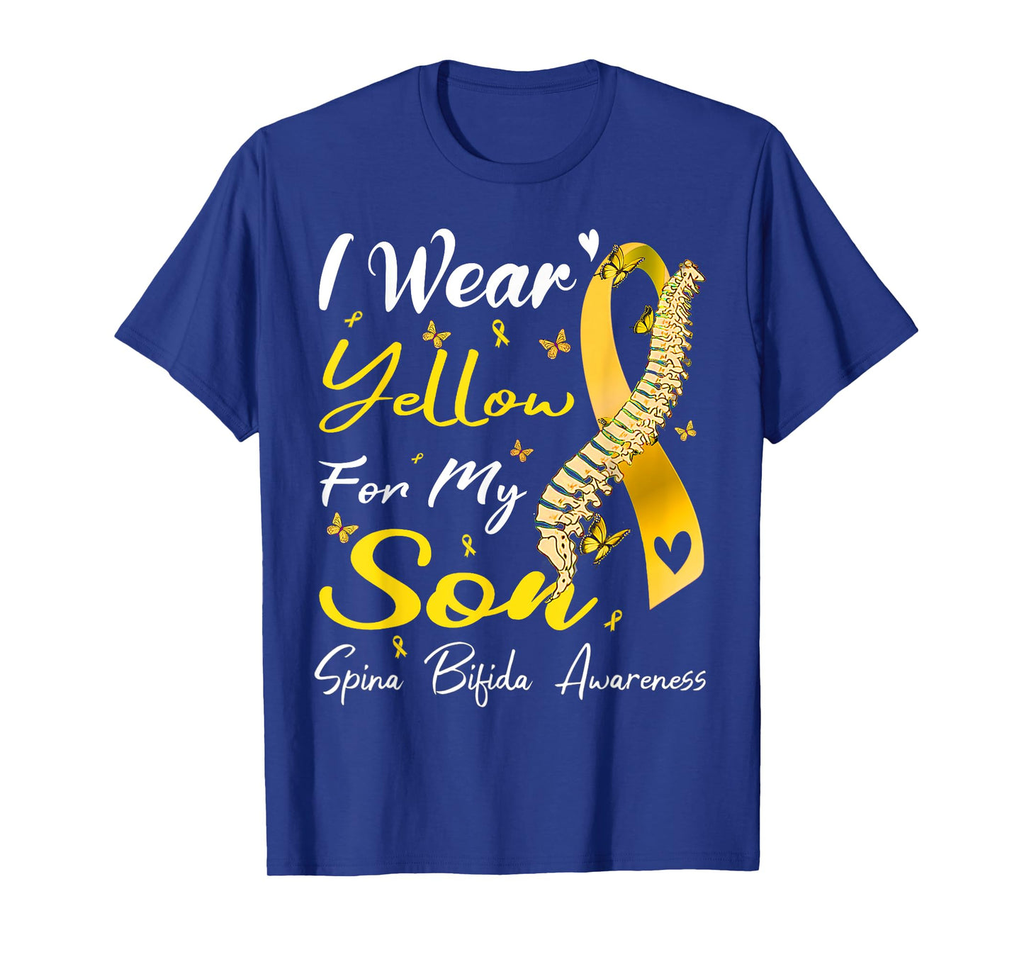 I Wear Yellow For My Son Spina Bifida Awareness T-Shirt