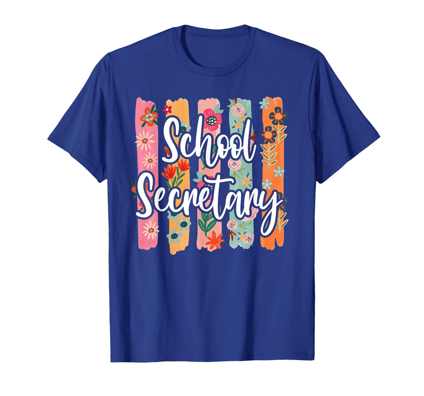Women Floral School Secretary Shirt Back to School Gift T-Shirt