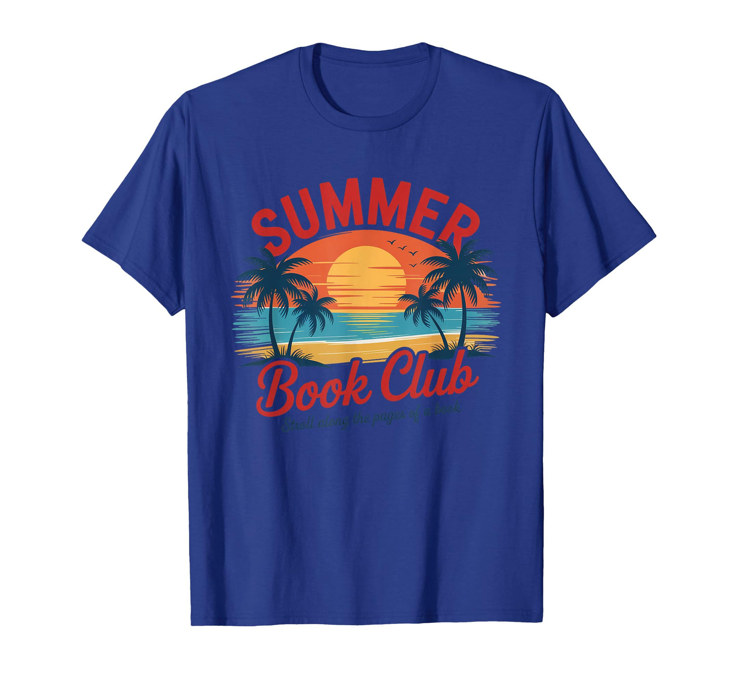 Summer Retro Book Club Funny Beach Vacation T-Shirt