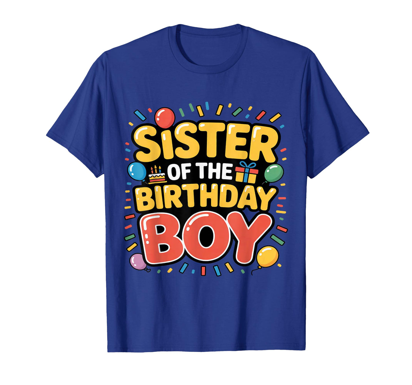 Funny Sister of The Birthday Boy Family Matching Dad Mom T-Shirt