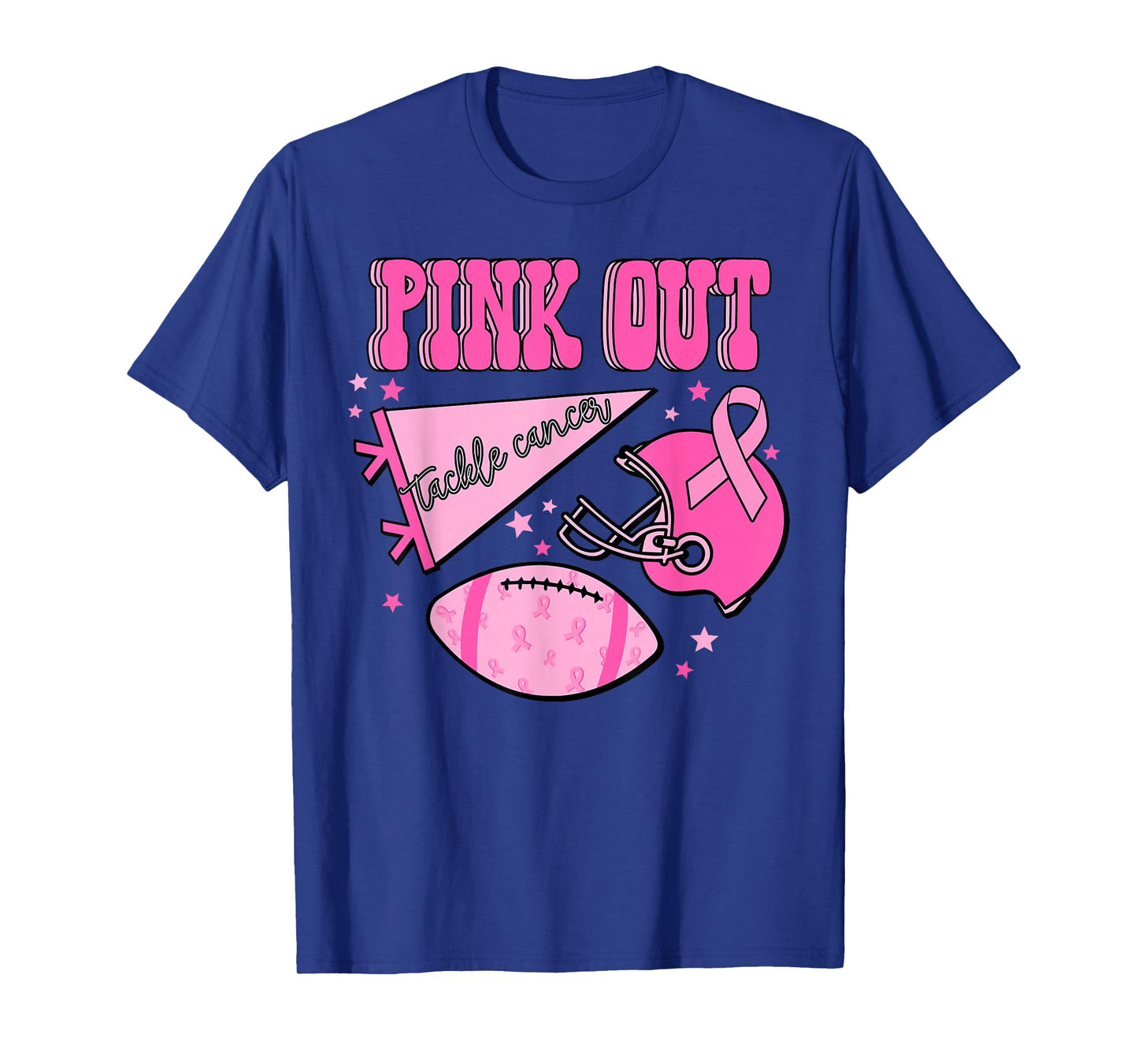 Pink Out Tackle Breast Cancer Awareness American Football T-Shirt