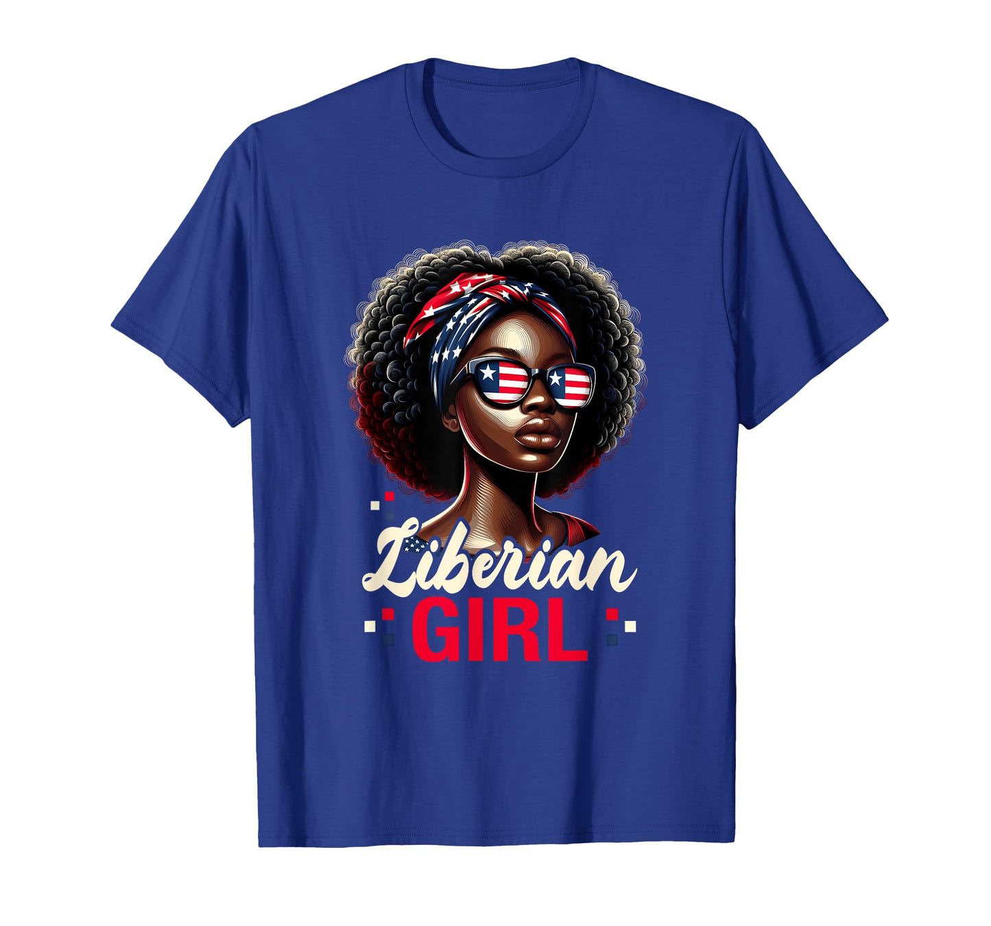 Liberia Flag Bandana Black Woman Girl Souvenirs Liberian T-Shirt