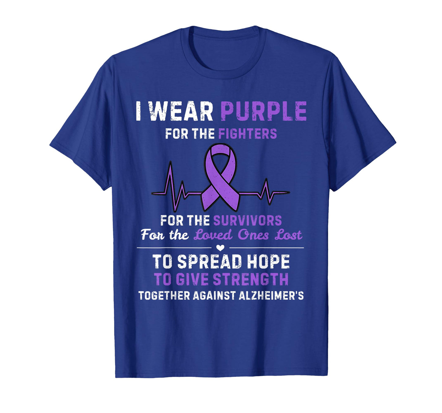 I wear Purple for The Fighters Alzheimerβs Awareness T-Shirt