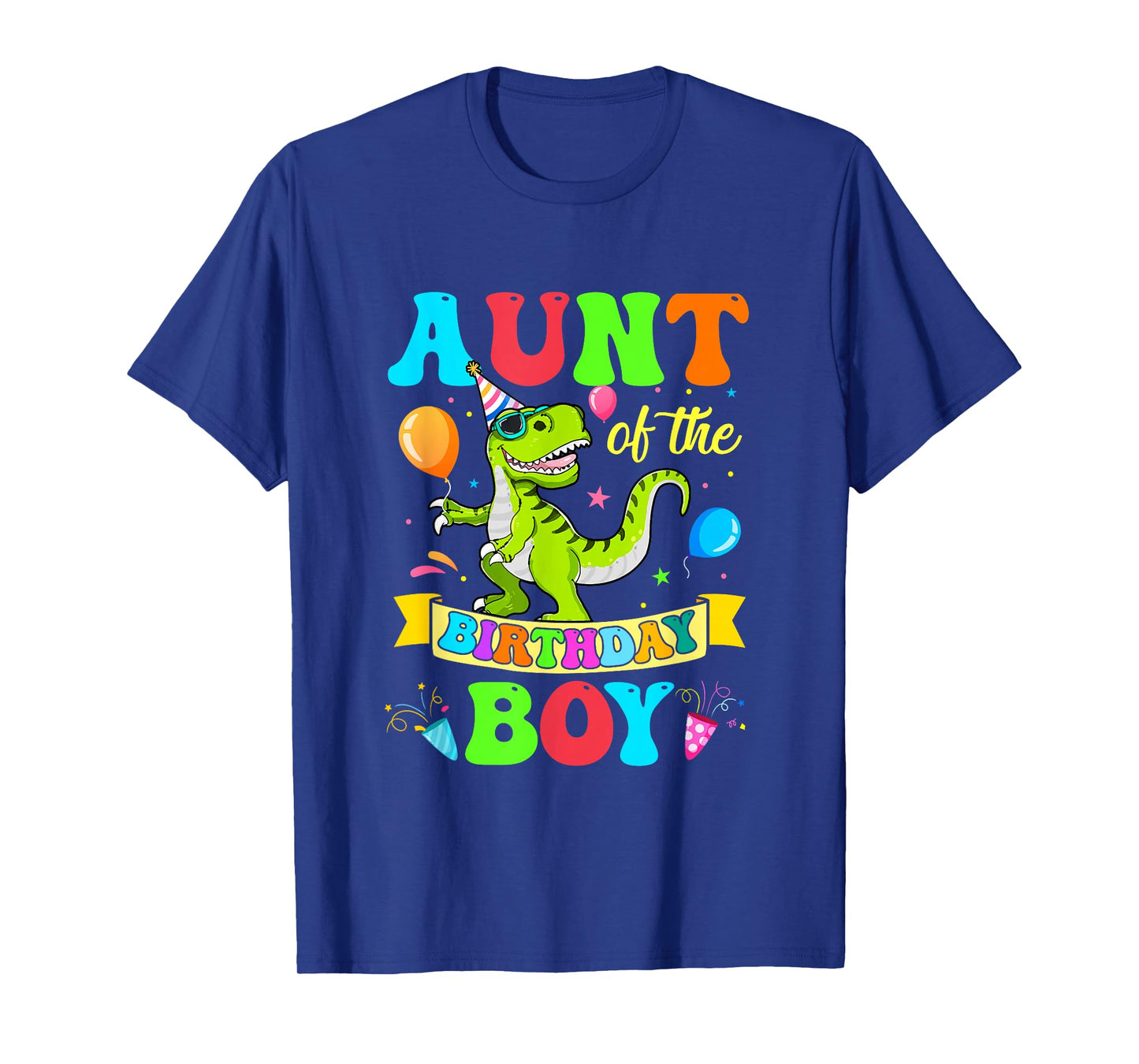 Love Family Matching Aunt Of The Birthday Boy T-Rex Dinosaur Birthday Party T-Shirt