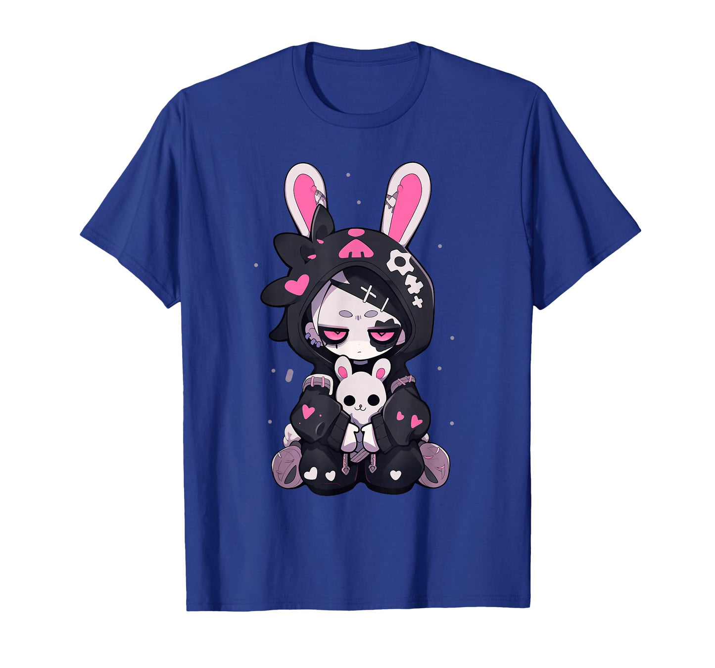 Goth Bunny Anime Girl Cute E-Girl Gothic Outfit Grunge T-Shirt