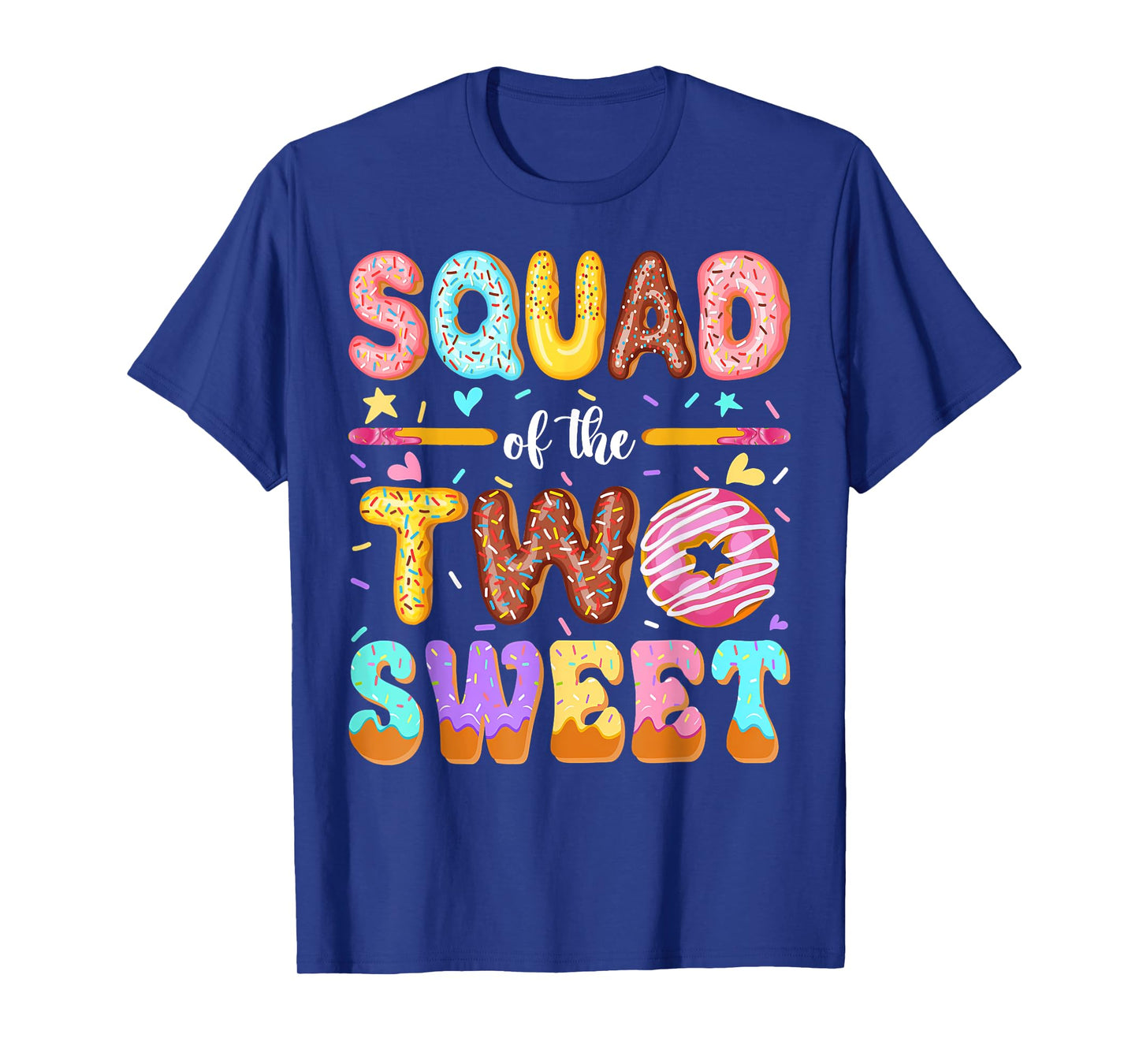 Squad Of The Two Sweet 2Nd Birthday Girl Donut T-Shirt