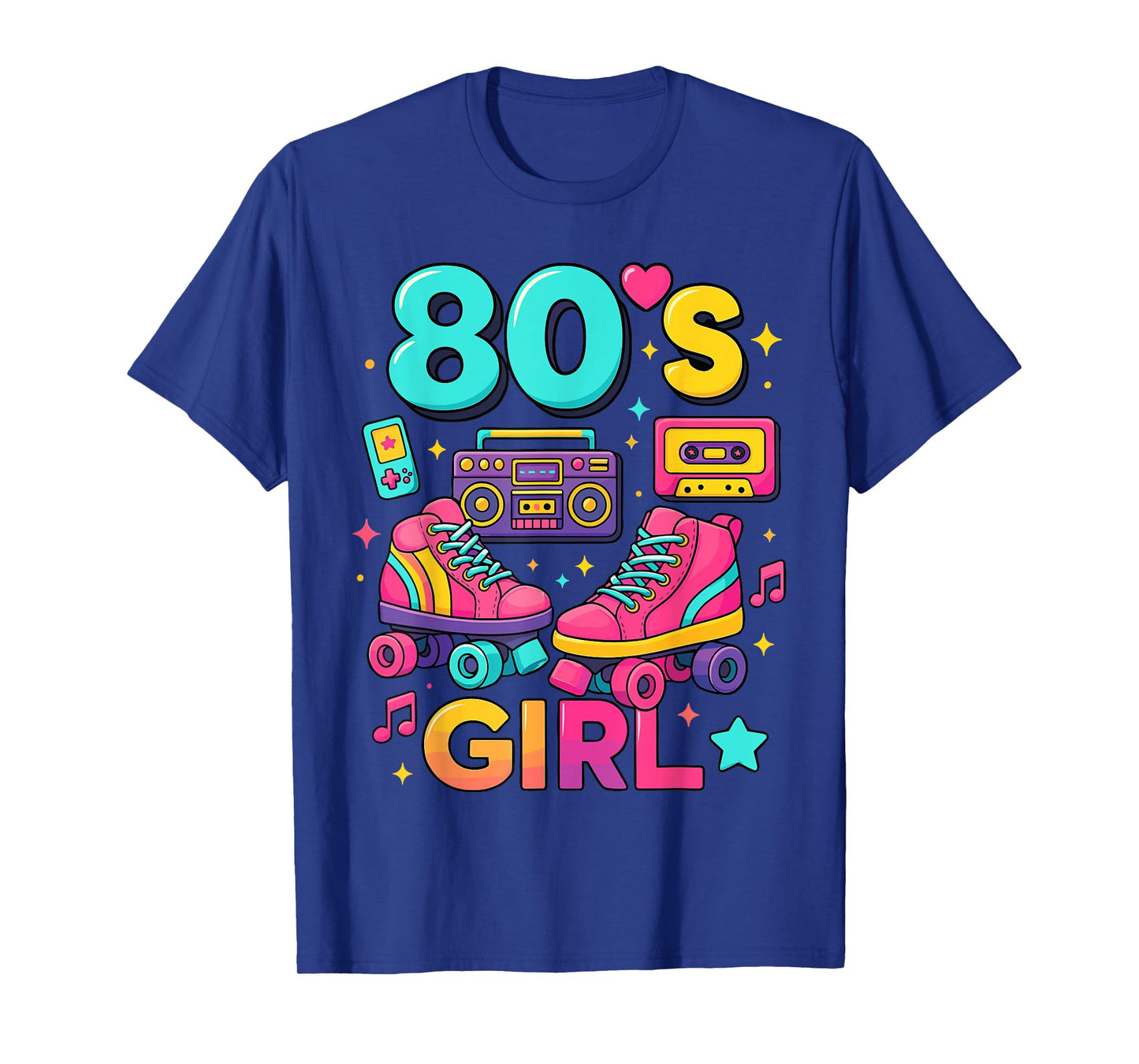 Retro 80s Outfit for Kids Girls, Vintage 80s Girl Halloween T-Shirt