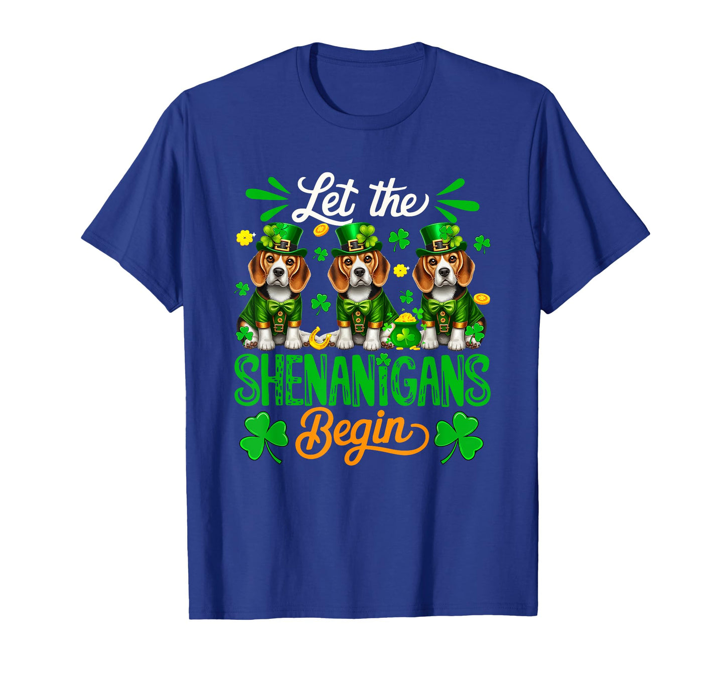 Shenanigan's Begin Three St. Patrick's Day Beagles Parade T-Shirt