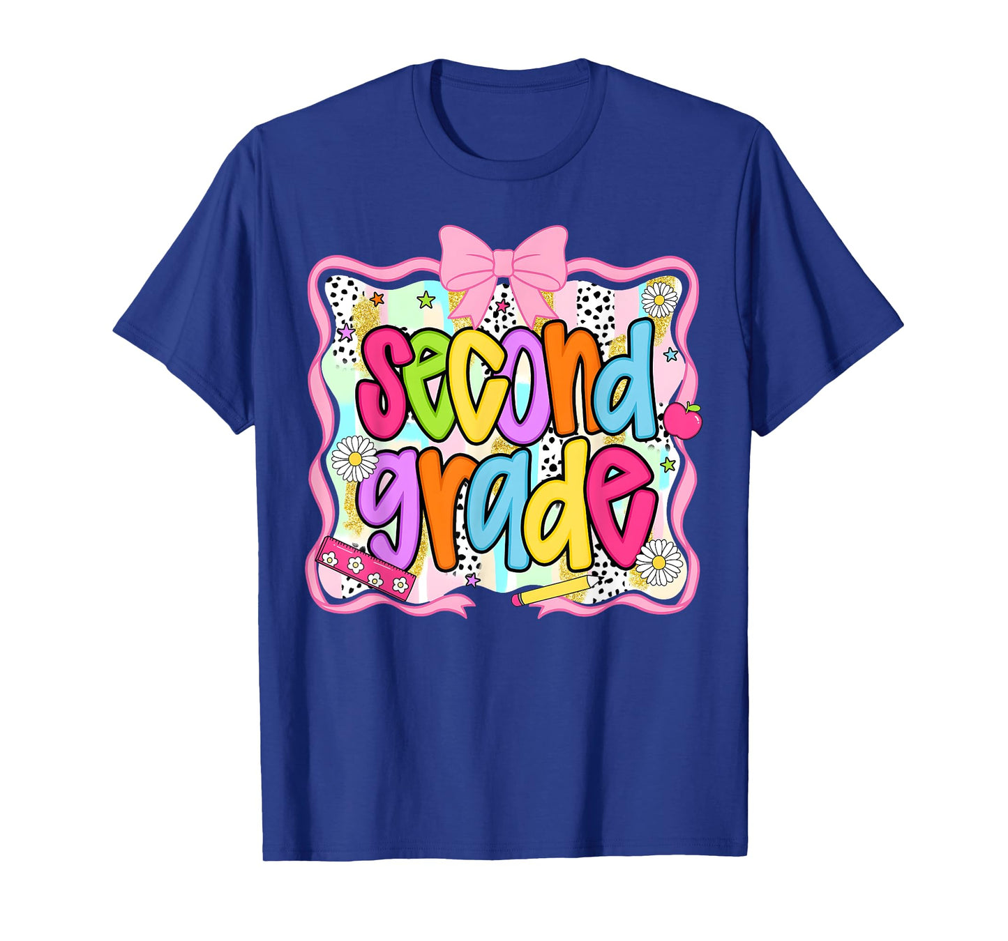 Second Grade Coquette Bow First Day Back To School T-Shirt