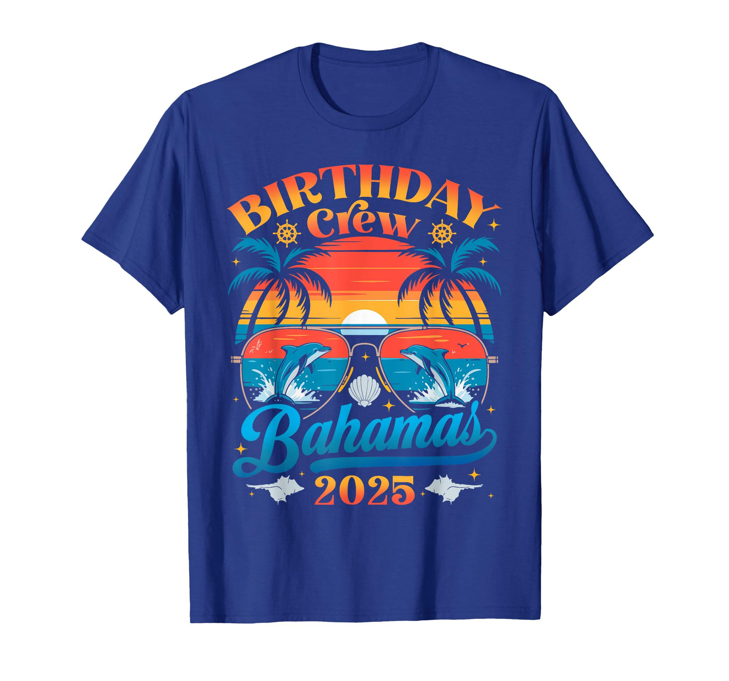 Birthday Crew Vacation Bahamas 2025 Matching Group Summer T-Shirt