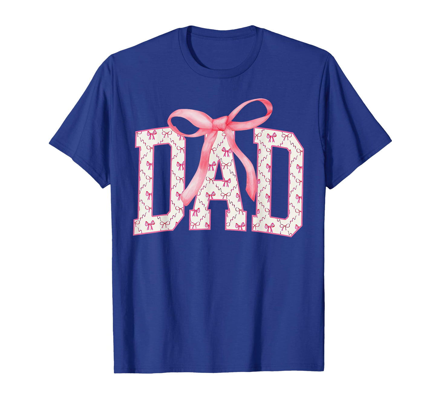 Retro Pink Coquette Bow Dad Funny Father Daddy Fathers Day T-Shirt