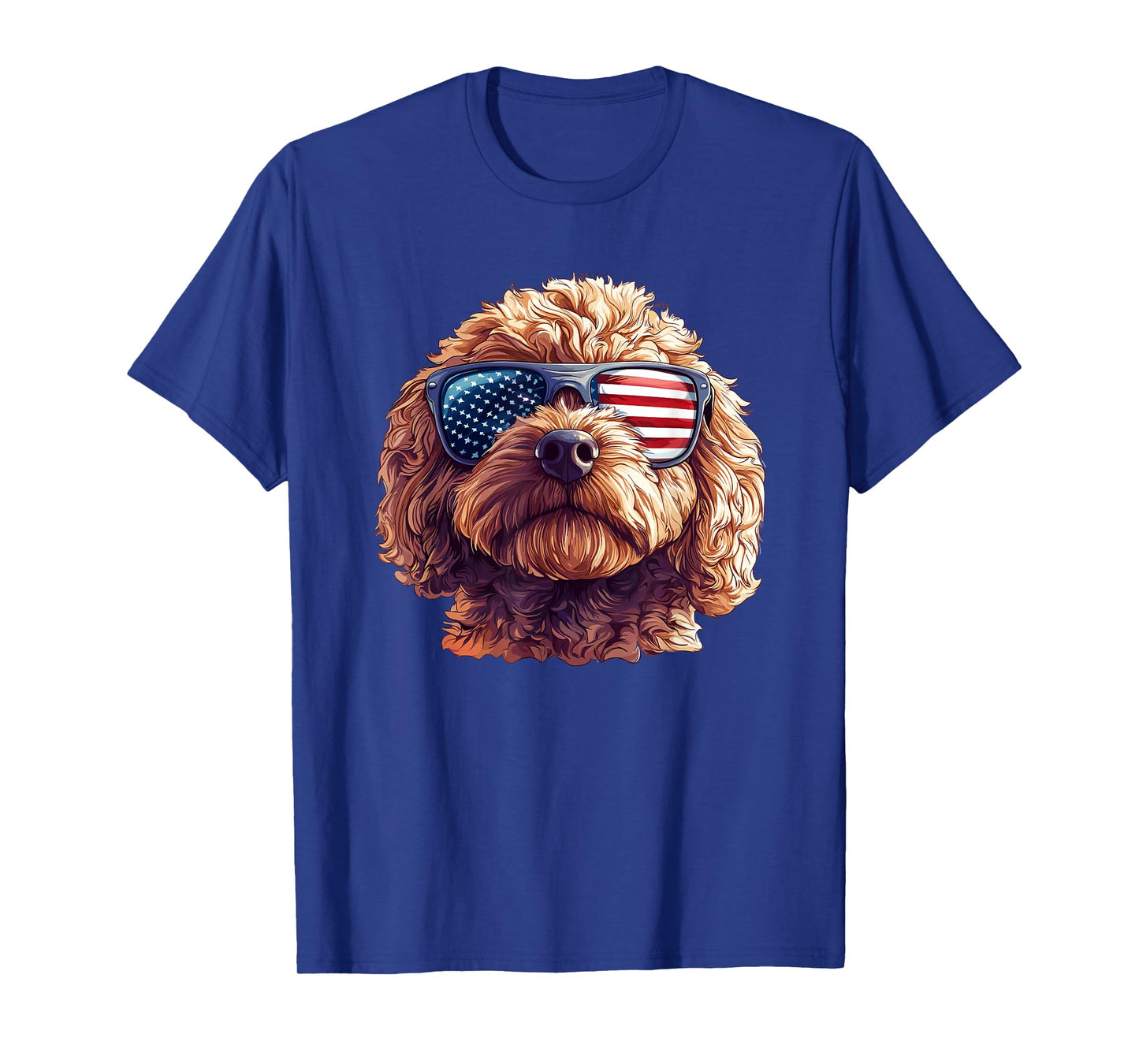 Patriotic Cavapoo USA Flag Sunglasses Dog Lover 4th Of July T-Shirt