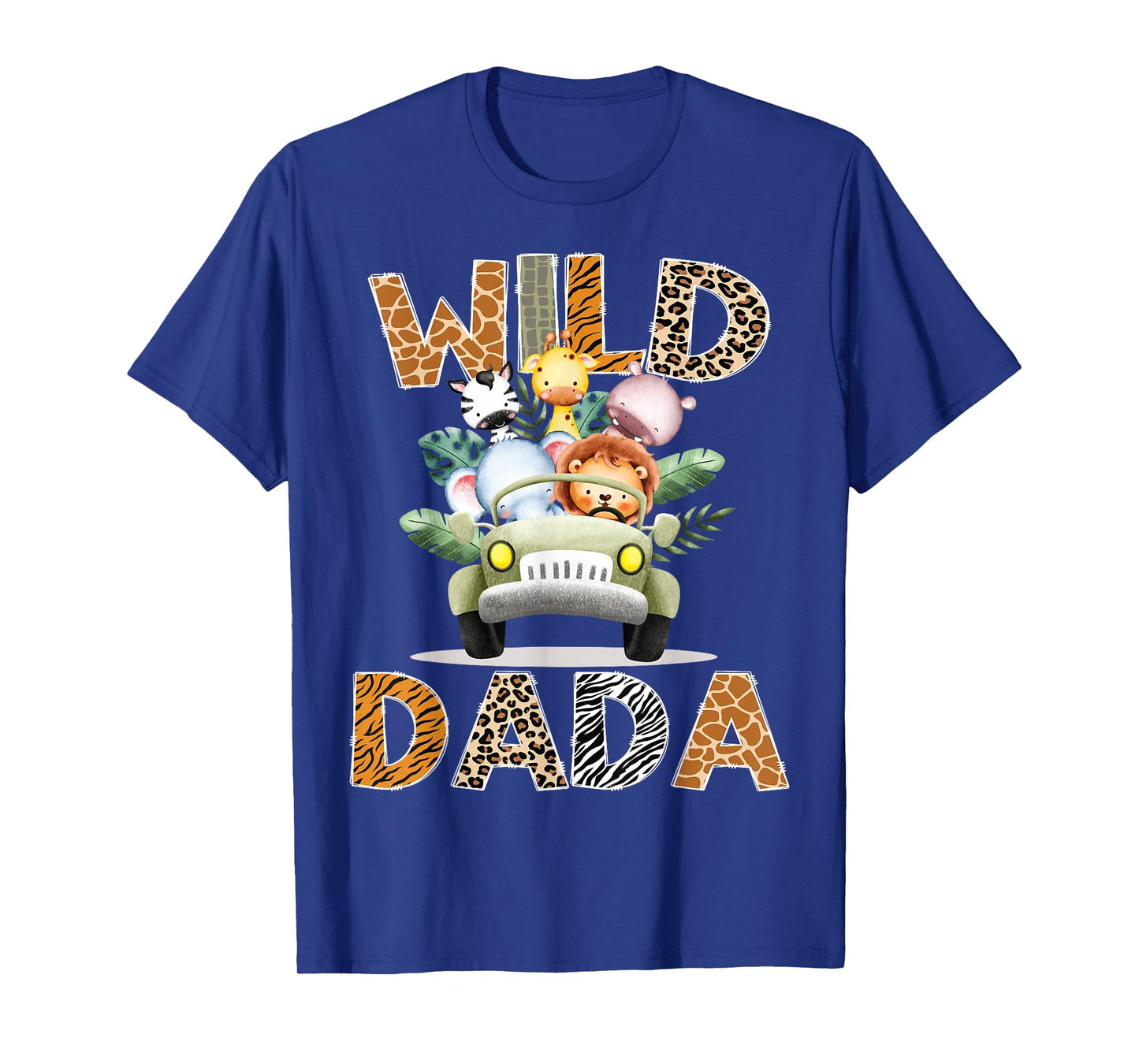 Wild Dada Safari Jungle Animals 1st Birthday Truck T-Shirt