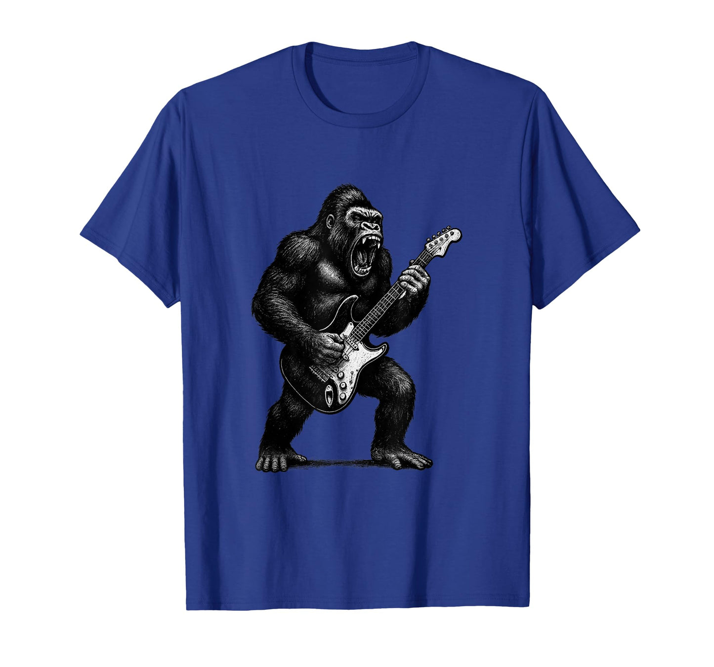 Gorilla Playing Electric Guitar Rock Music Lover T-Shirt