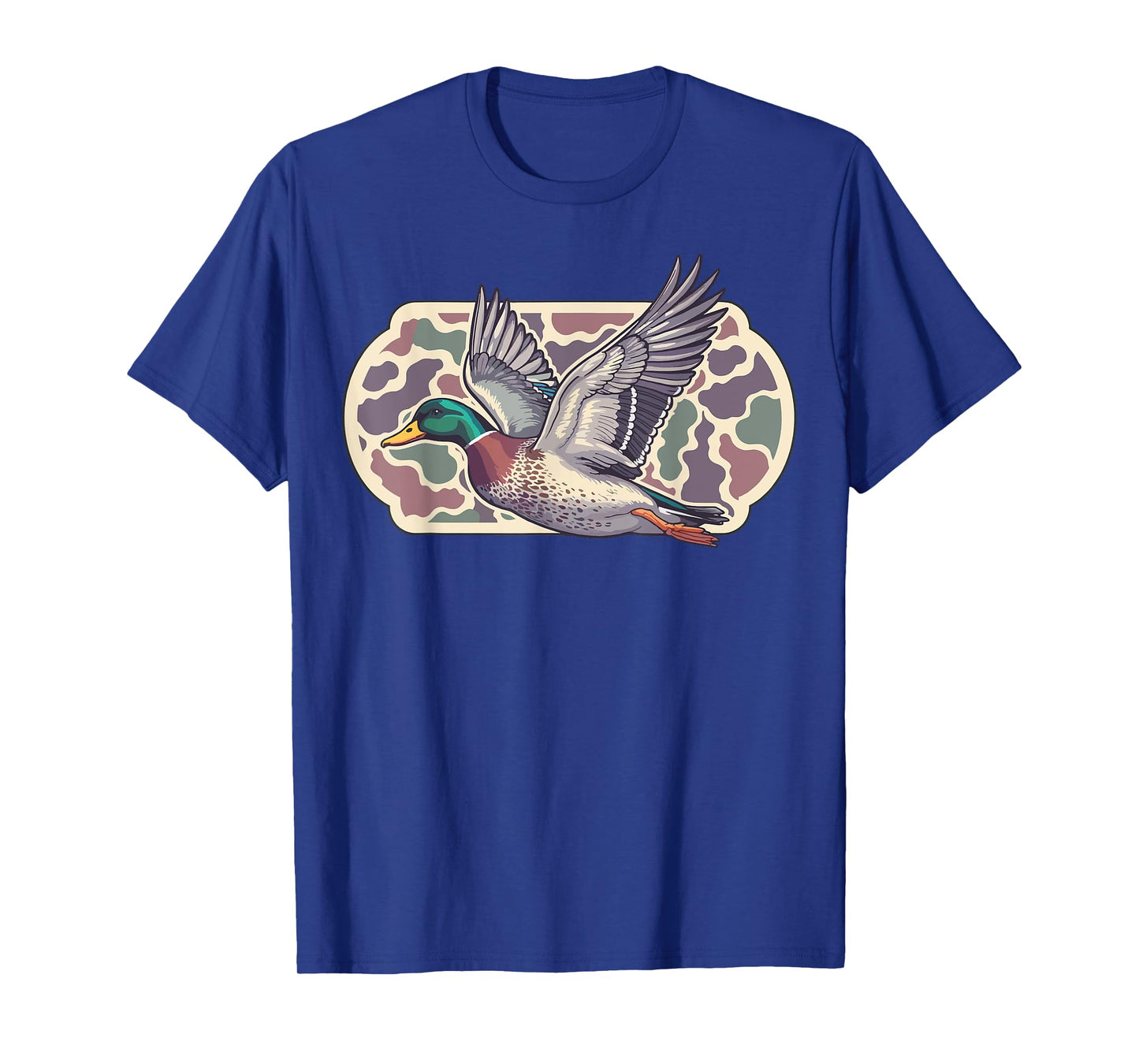 Camo Patriotic Mallard Duck Camouflage Flying Duck Hunting T-Shirt