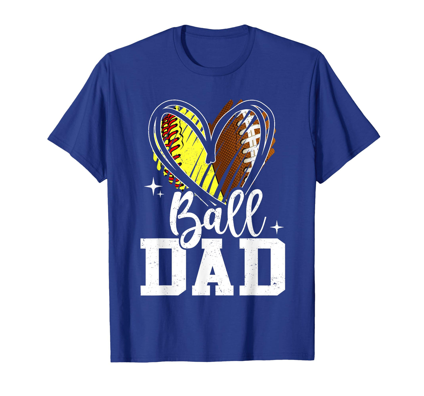 Ball Dad Softball Football Dad Of Both T-Shirt