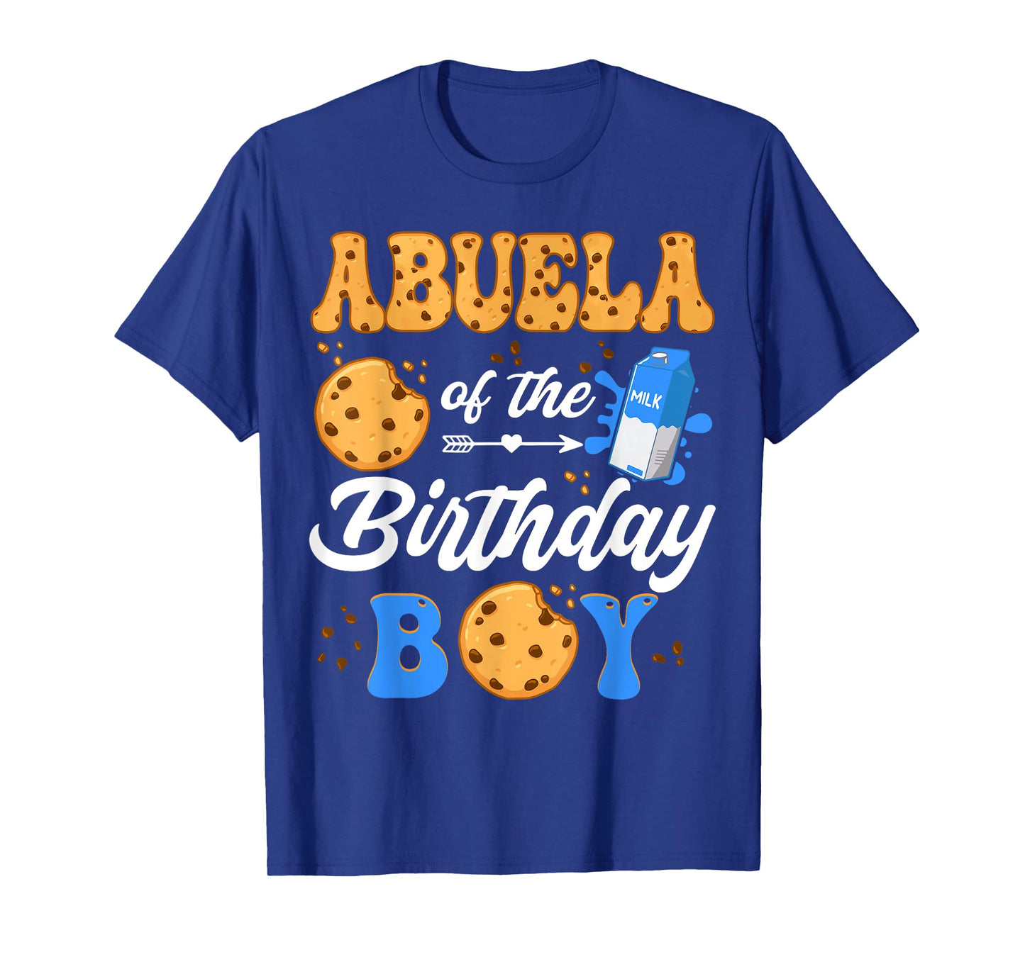 Abuela Of The Birthday Boy Milk And Cookies 1St Birthday T-Shirt