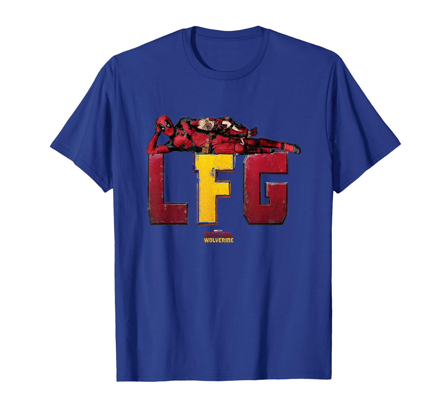Marvel Deadpool & Wolverine LFG Deadpool & Dogpool Chilling T-Shirt