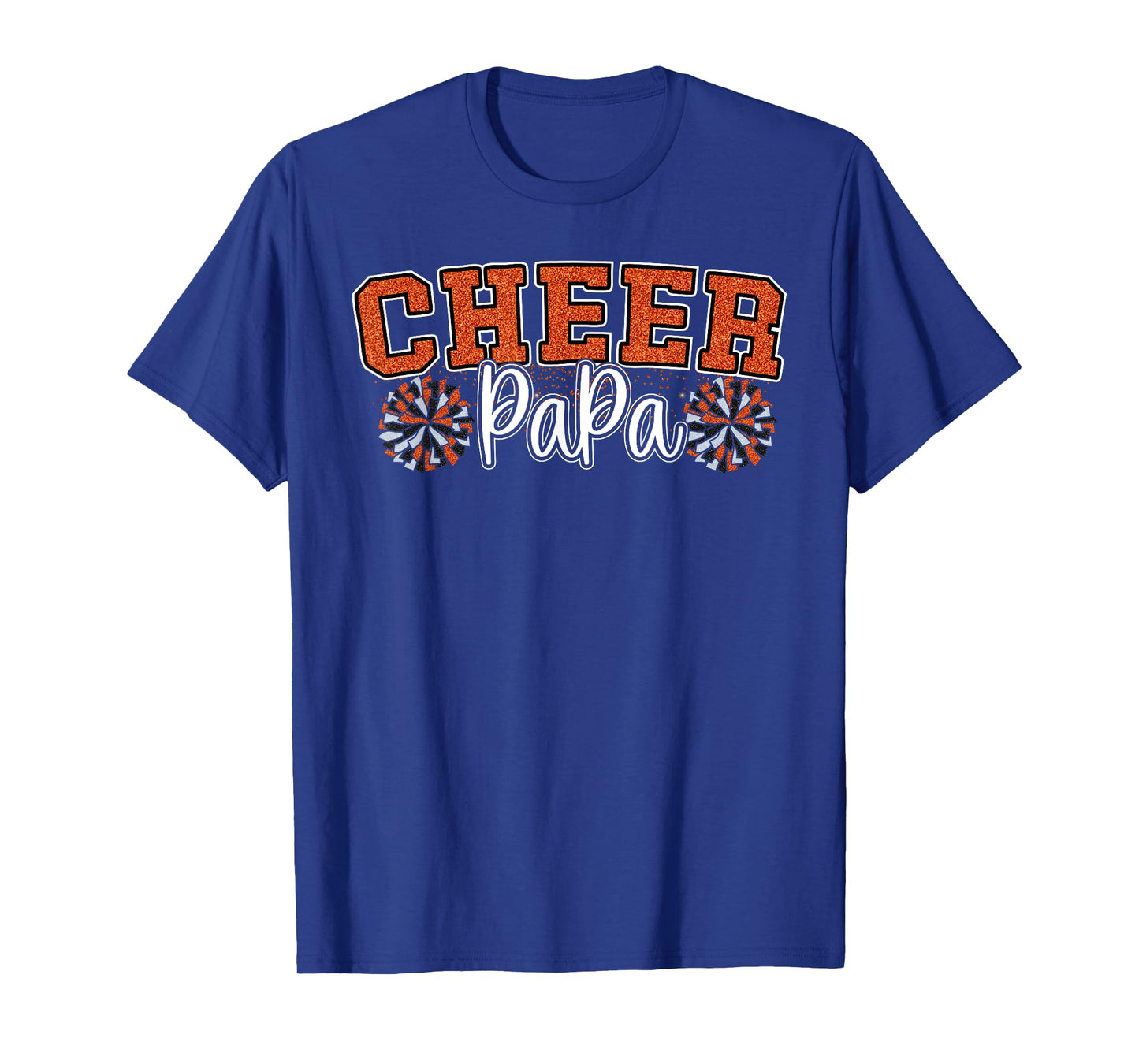 Sport Cheer Dad Proud Cheer Papa My Favorite Cheerleader Calls Me Dad Orange T-Shirt