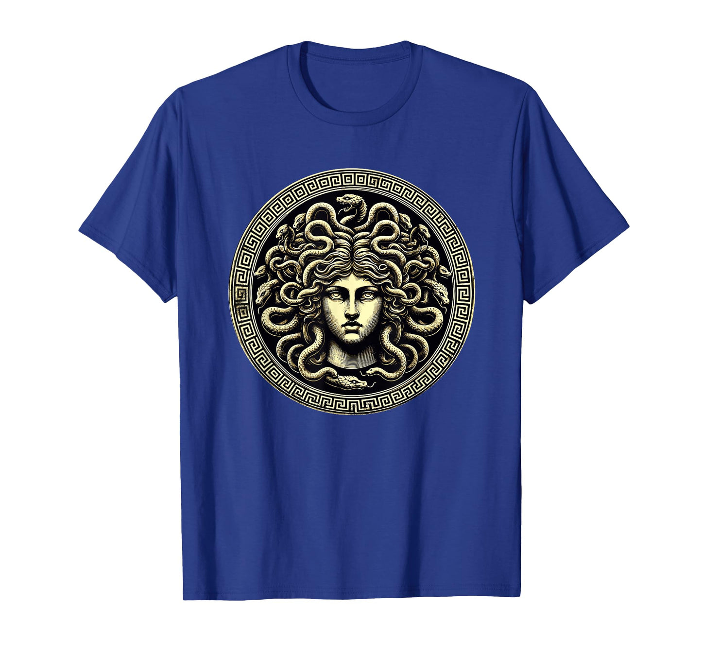 Medusa Head Myth Gorgon Snake Hair Greek Mythology Royal T-Shirt