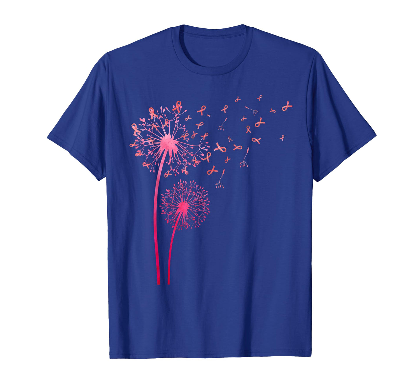 Pink Dandelion Breast Cancer Awareness Ribbon Support Squad T-Shirt