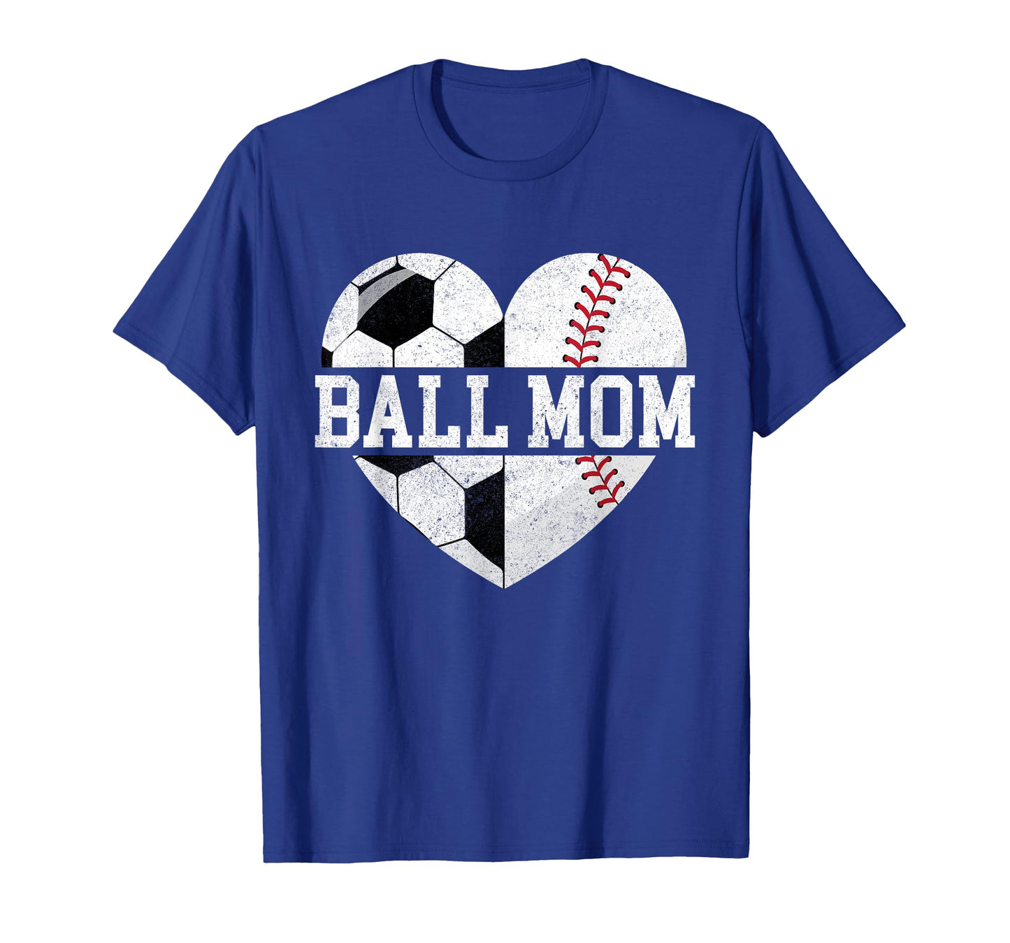 Ball Mom Shirt Heart Funny Baseball Soccer Mom T-Shirt