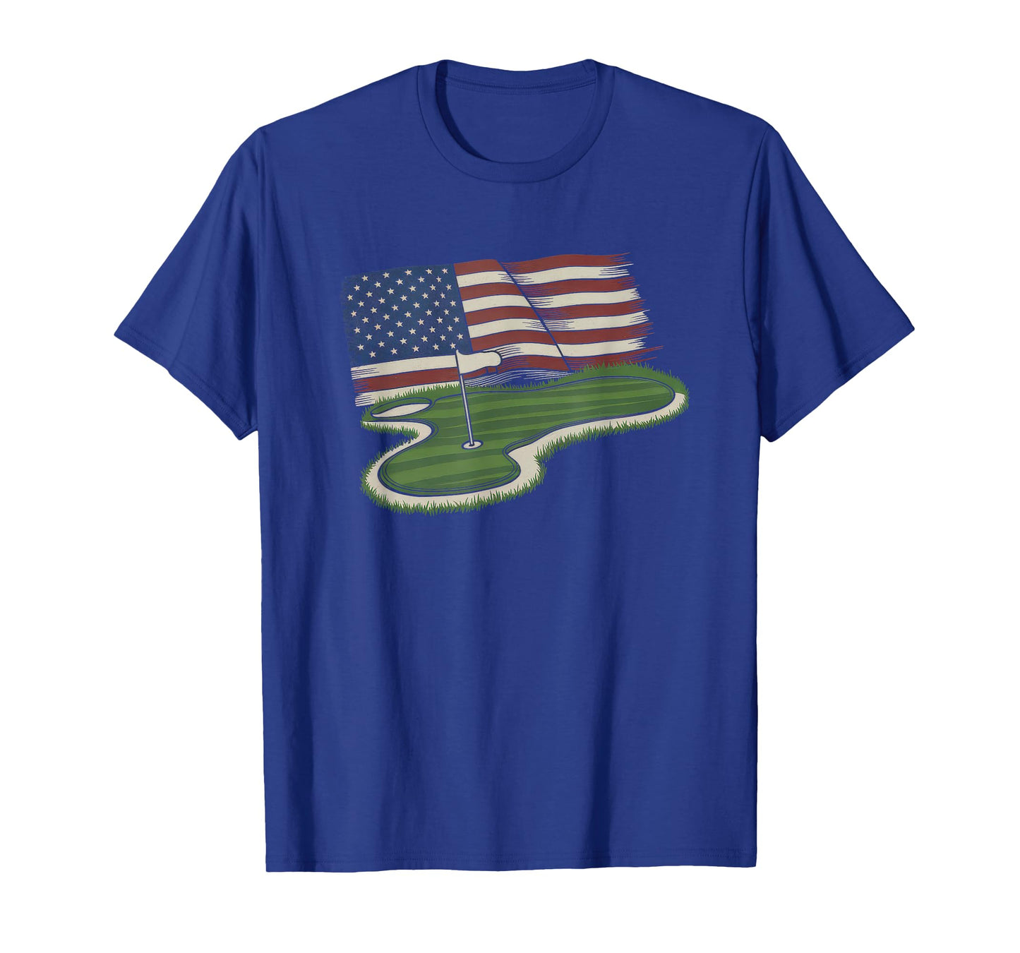 American Flag Golf Tshirt Men Women Golf Club Golfer Golfing T-Shirt