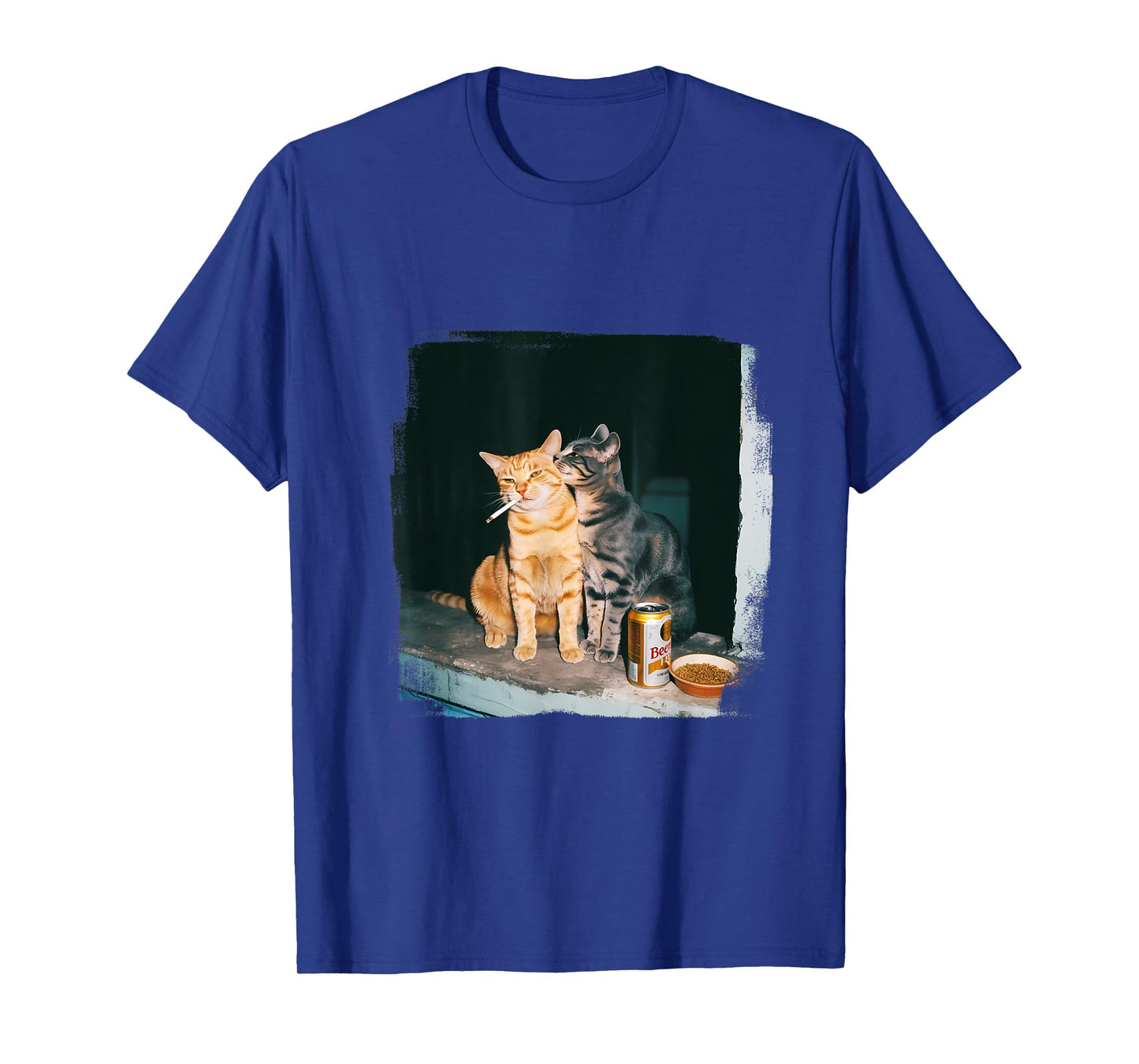 Cigarette Kitten Funny Smoking Cat Meme Stupid Brainrot Tee T-Shirt