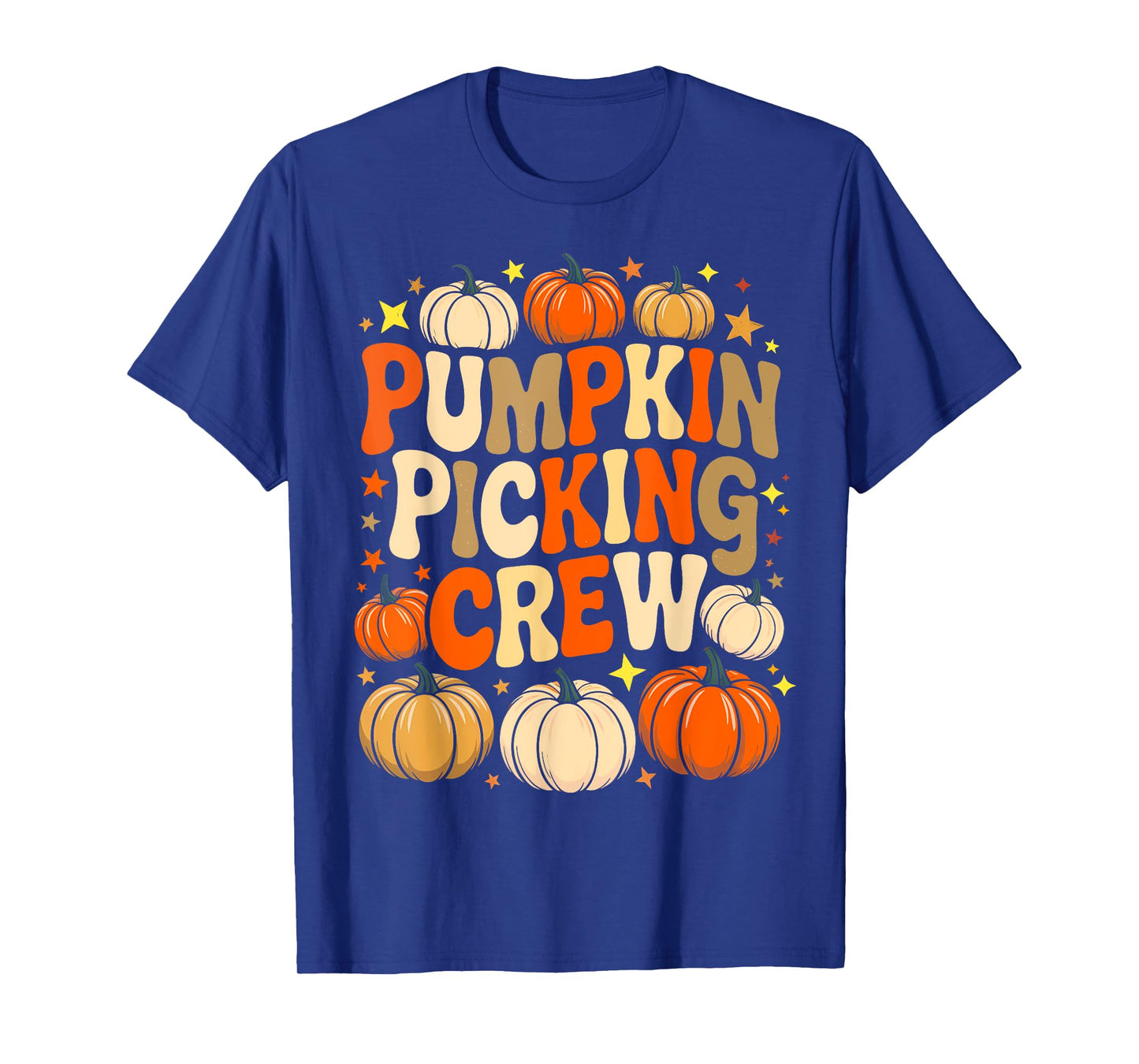 Groovy Pumpkin Picking Crew Matching Family Tee Autumn T-Shirt