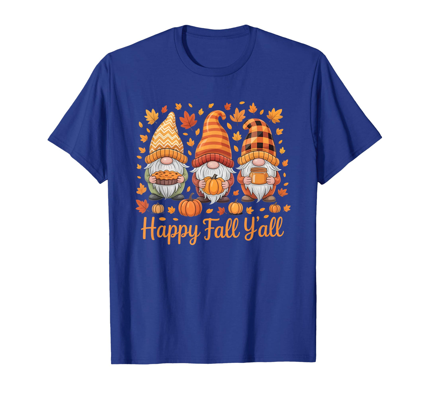 Happy Fall Y'all Gnome Pumpkin Autumn Thanksgiving Gifts T-Shirt