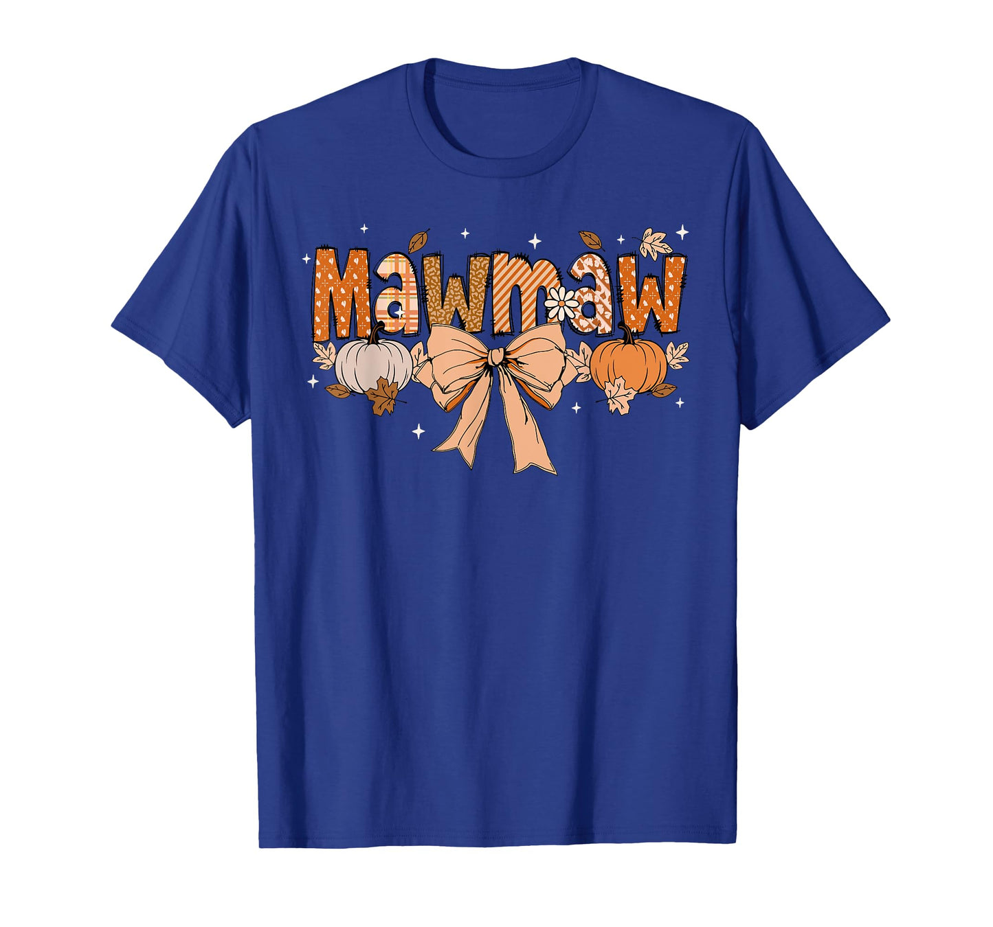 Mawmaw Pumpkin Fall Coquette Bow Thanksgiving Mom Women T-Shirt
