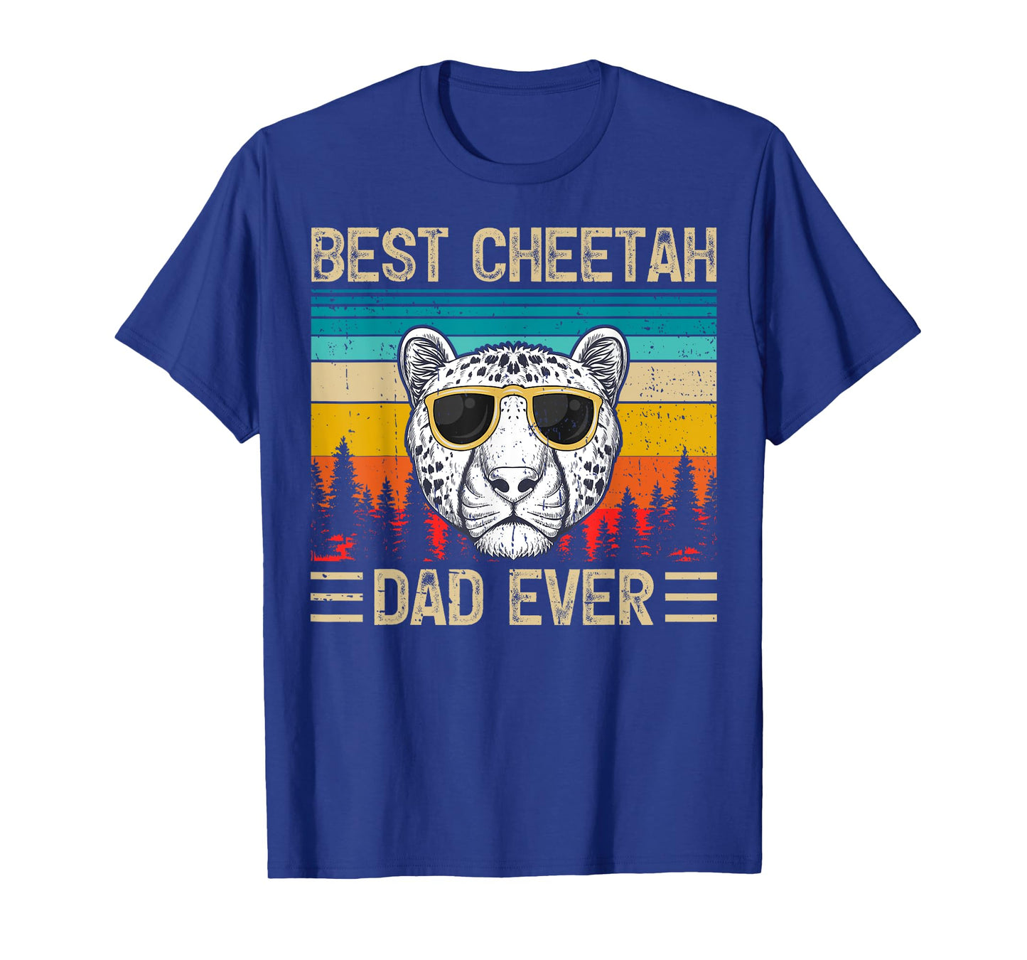 Cheetah Vintage Funny Best Cheetah Dad Ever Father's Day T-Shirt