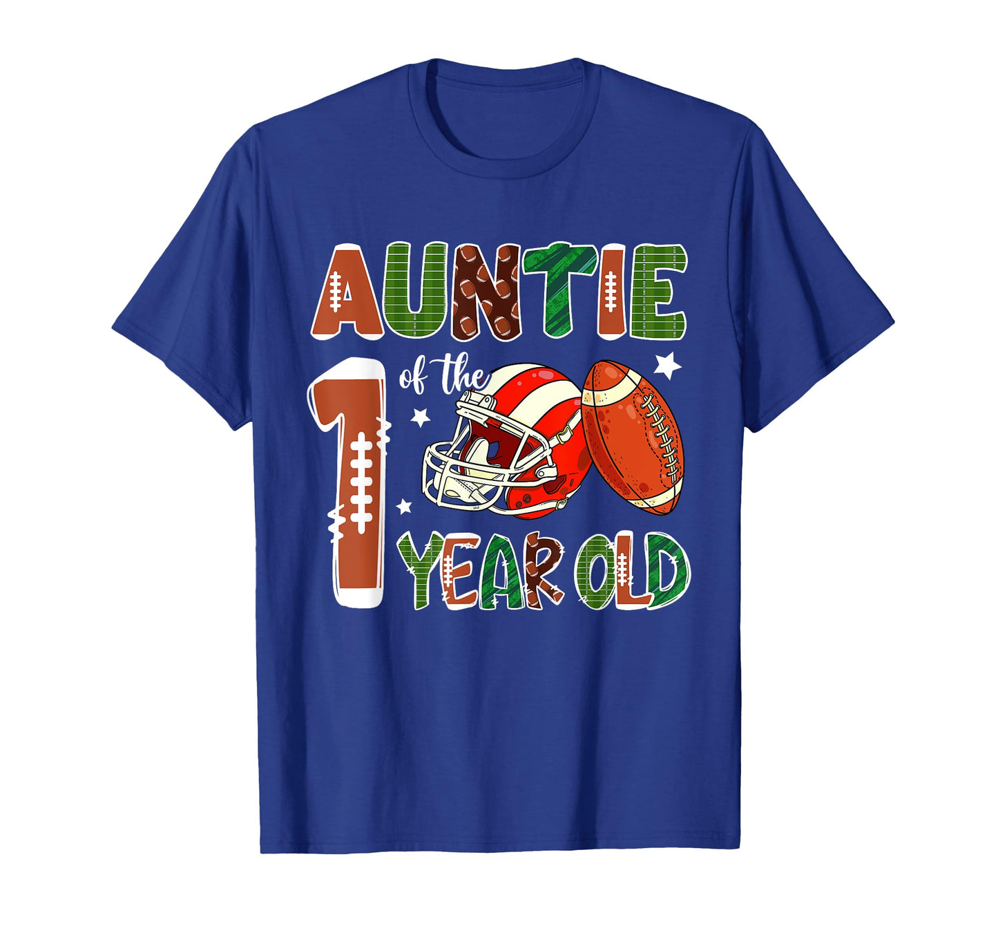 Auntie Of The 1 Year Old Football Themed 1st Birthday Party T-Shirt