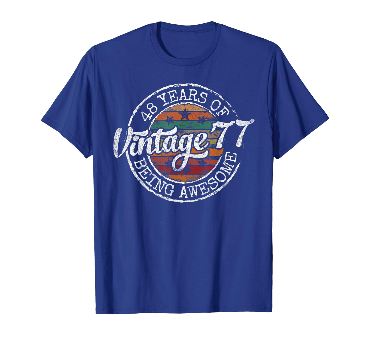 Vintage 1977 Bday Stamp 48th Birthday Gifts 48 Year Old T-Shirt